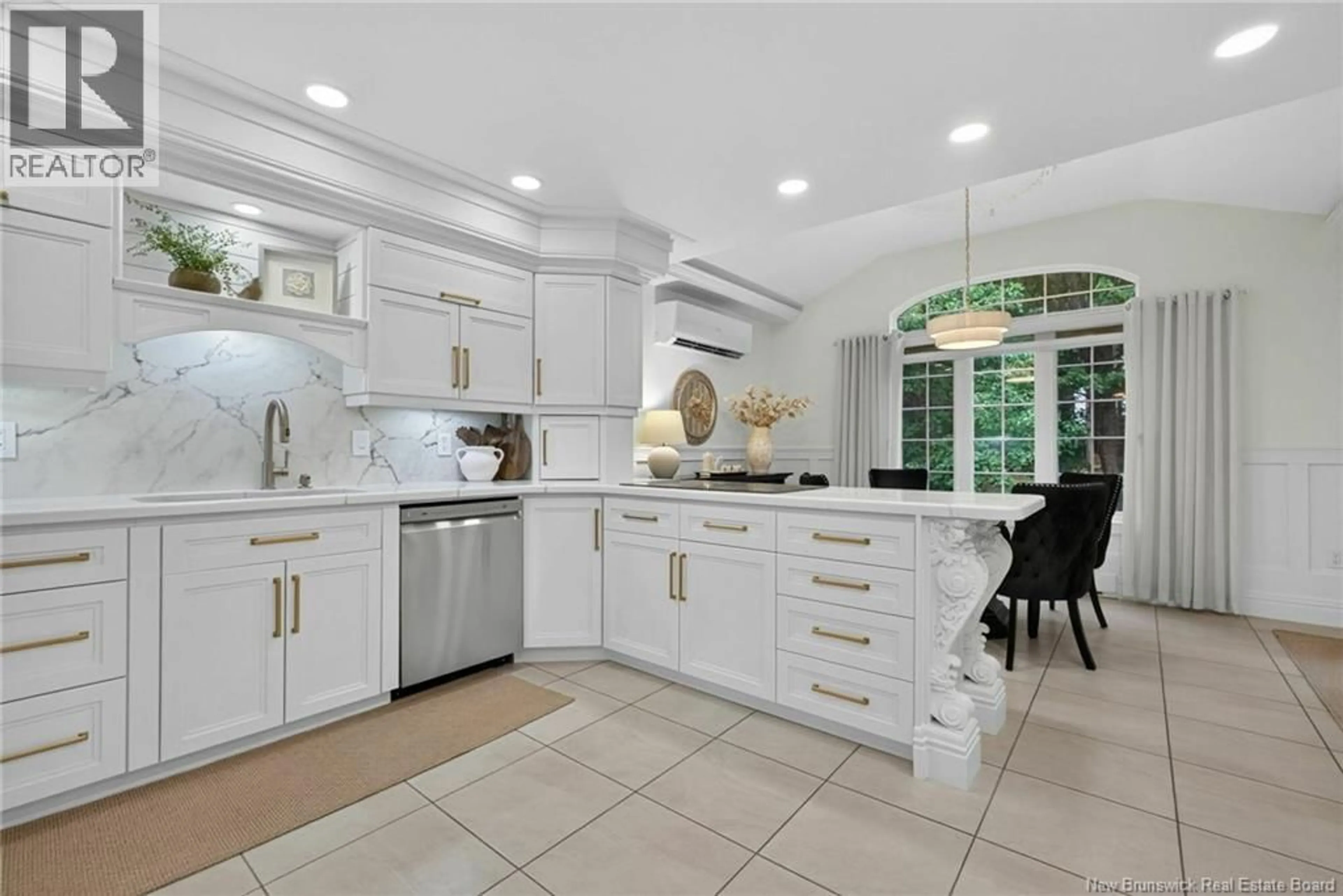 Open concept kitchen, ceramic/tile floor for 493 LEBLANC ROAD, Dieppe New Brunswick E1A7N3