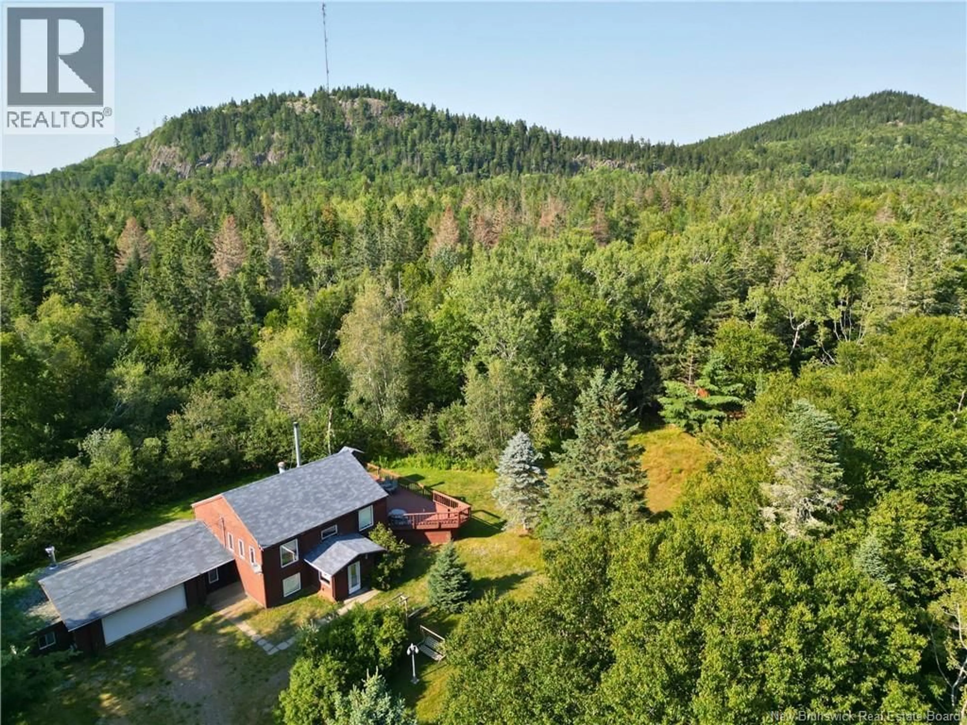 A pic from outside/outdoor area/front of a property/back of a property/a pic from drone, forest/trees view for 3709 ROUTE 127, Bayside New Brunswick E5B2T1