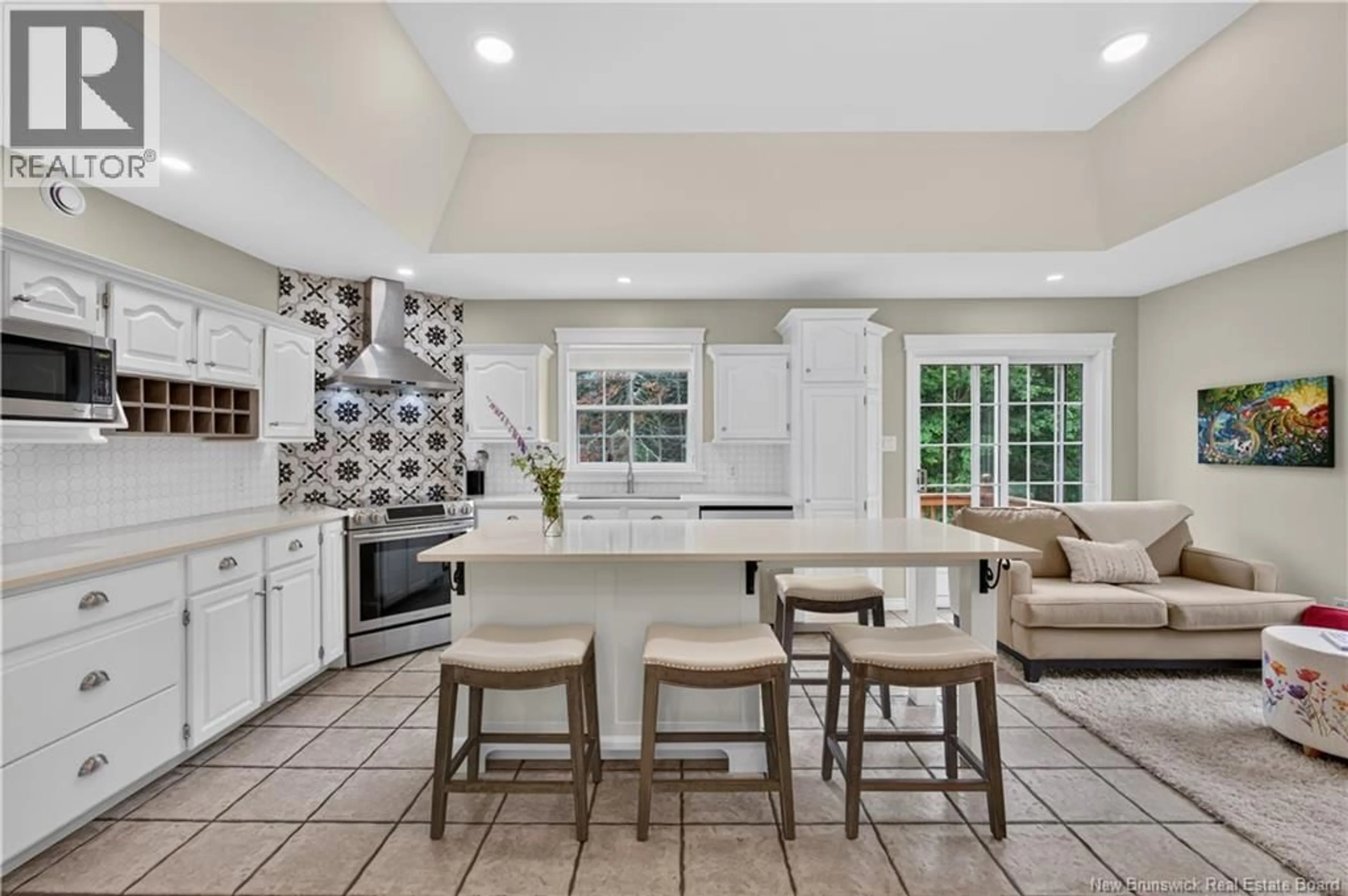 Open concept kitchen, ceramic/tile floor for 33 AMY STREET, Miramichi New Brunswick E1V5Z2