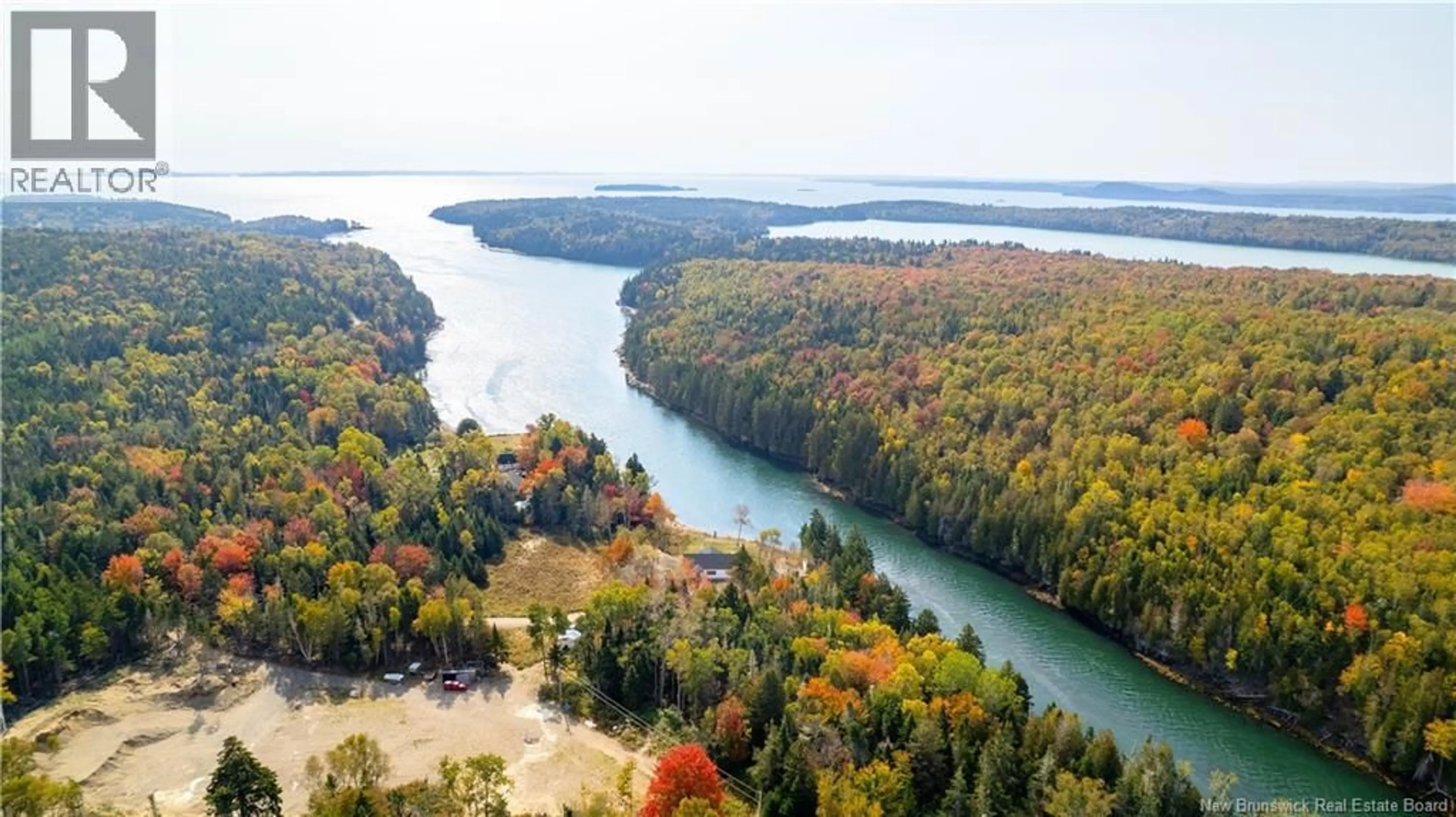 A pic from outside/outdoor area/front of a property/back of a property/a pic from drone, water/lake/river/ocean view for 80 FIANDER ROAD, Bocabec New Brunswick E5B3M4