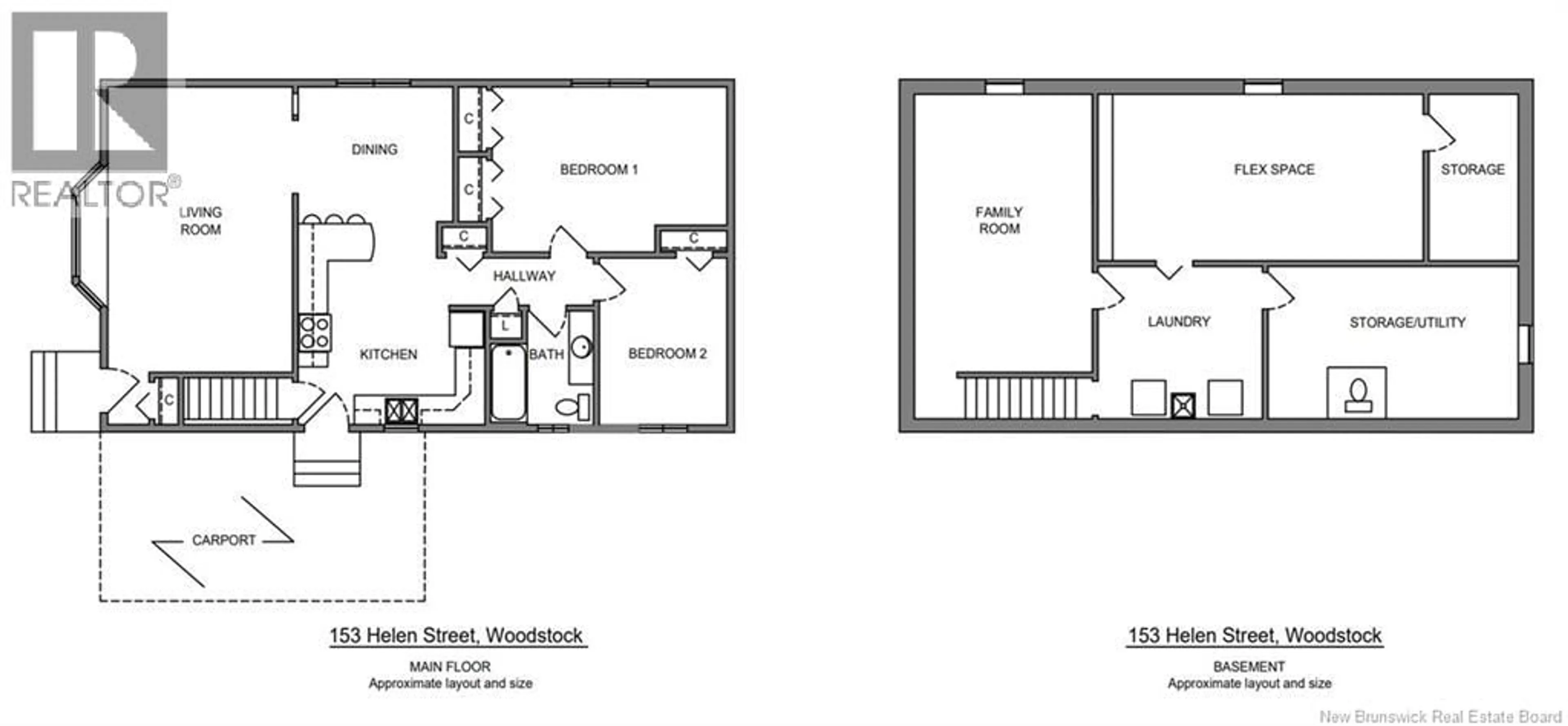 Floor plan for 153 HELEN STREET, Woodstock New Brunswick E7M1W7