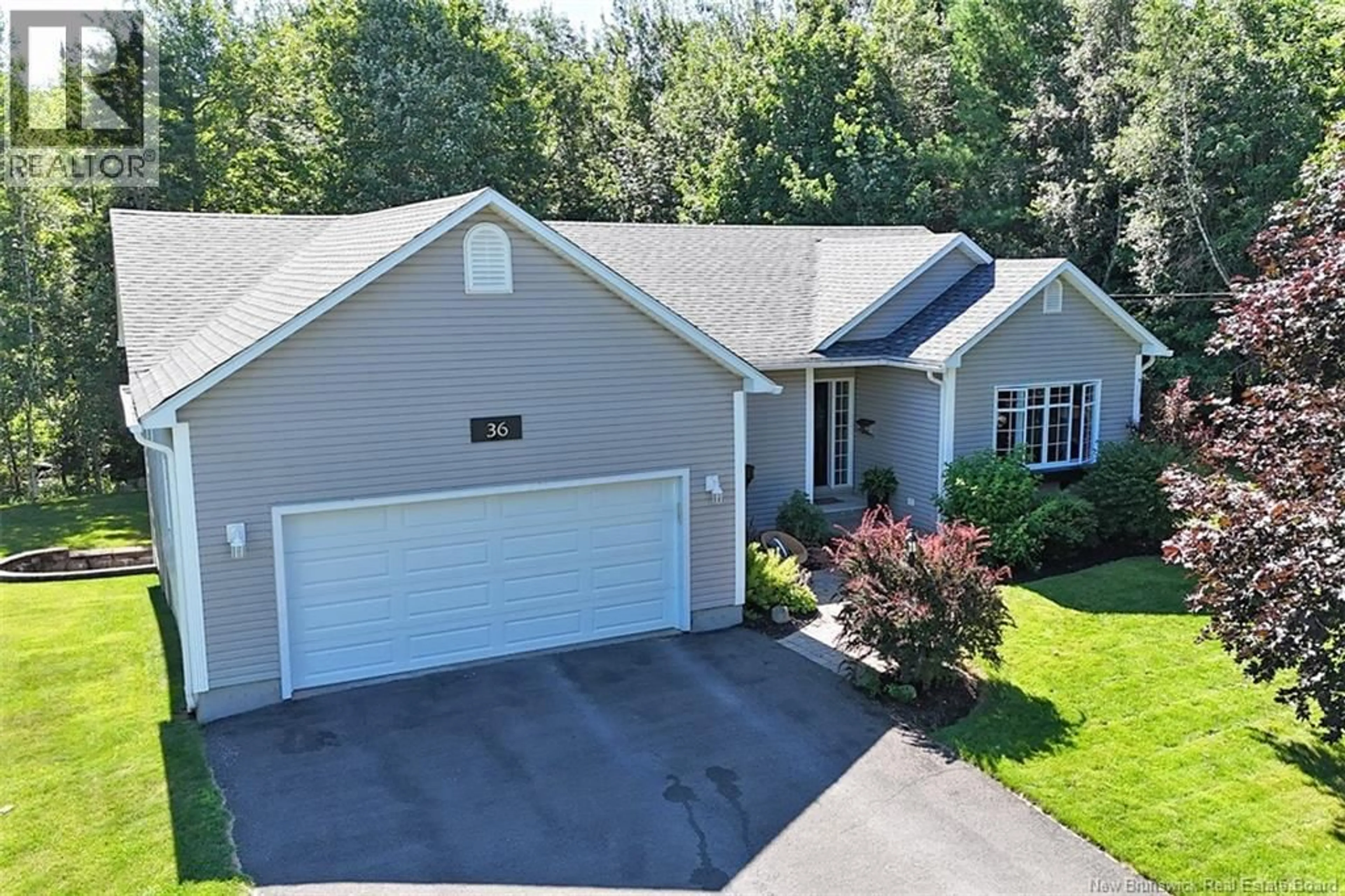 A pic from outside/outdoor area/front of a property/back of a property/a pic from drone, water/lake/river/ocean view for 36 LINT DRIVE, McLeod Hill New Brunswick E3G5Y8