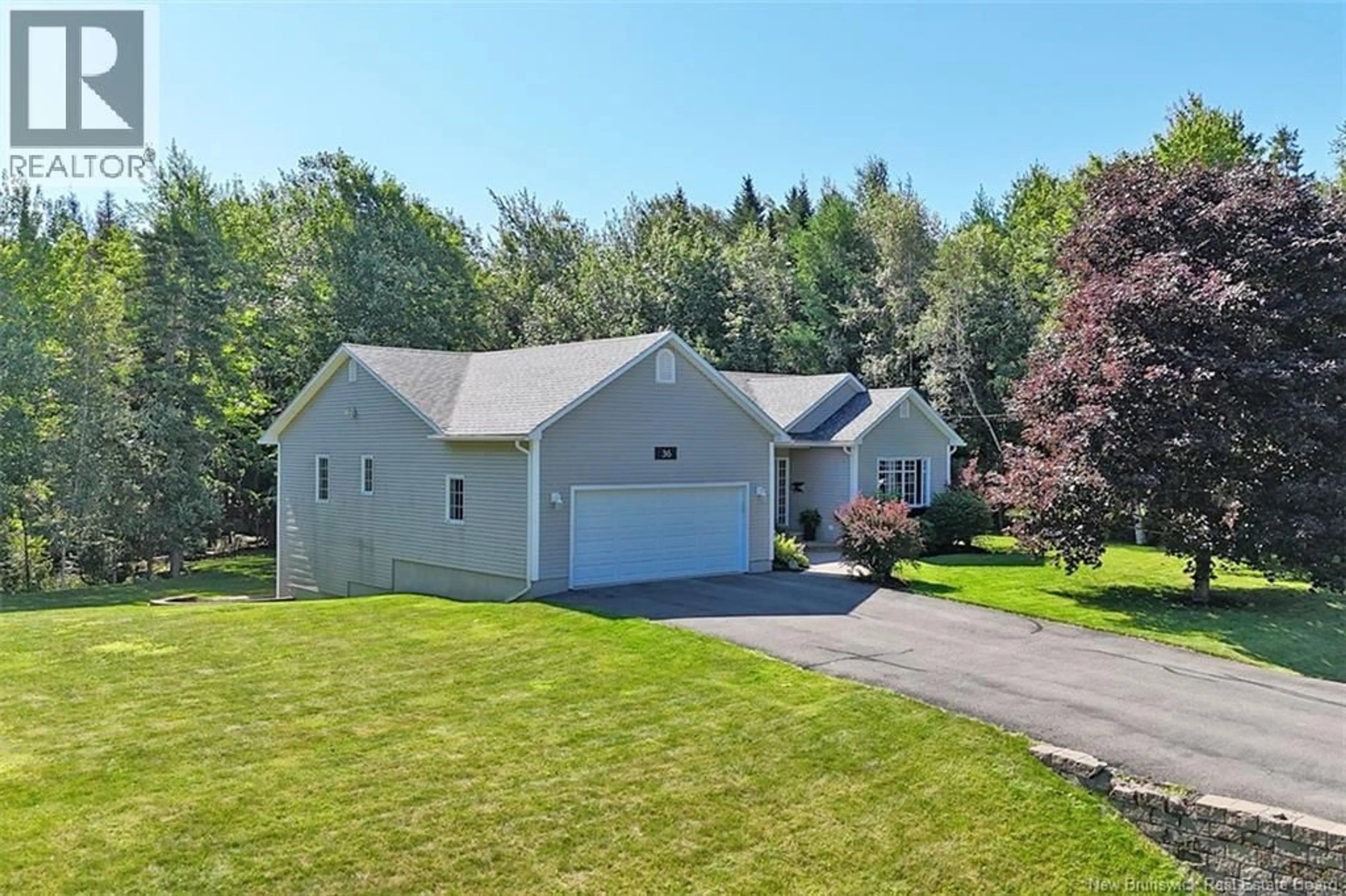 A pic from outside/outdoor area/front of a property/back of a property/a pic from drone, street for 36 LINT DRIVE, McLeod Hill New Brunswick E3G5Y8