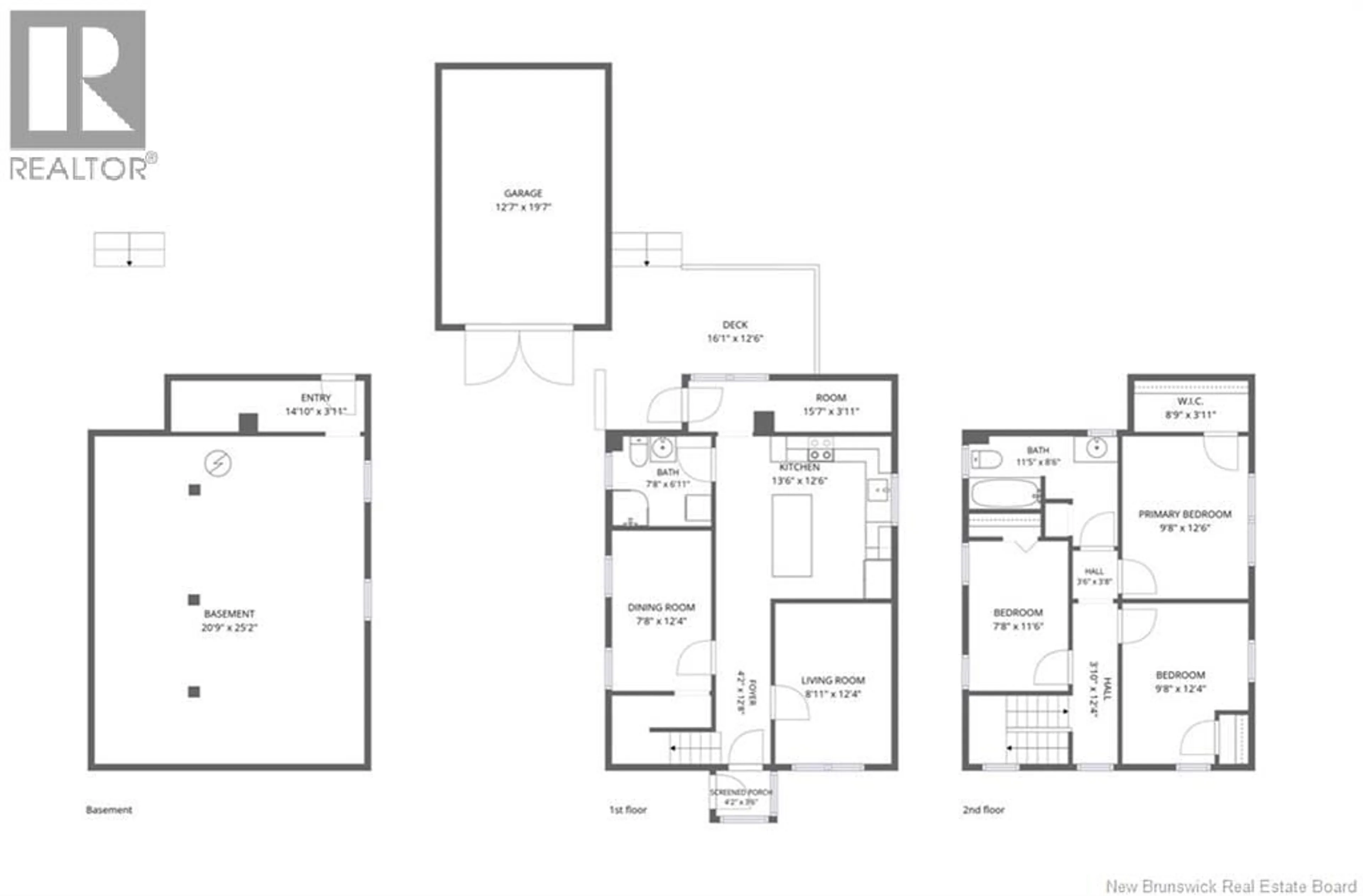 Floor plan for 182 VISART STREET, Saint John New Brunswick E2K1P1