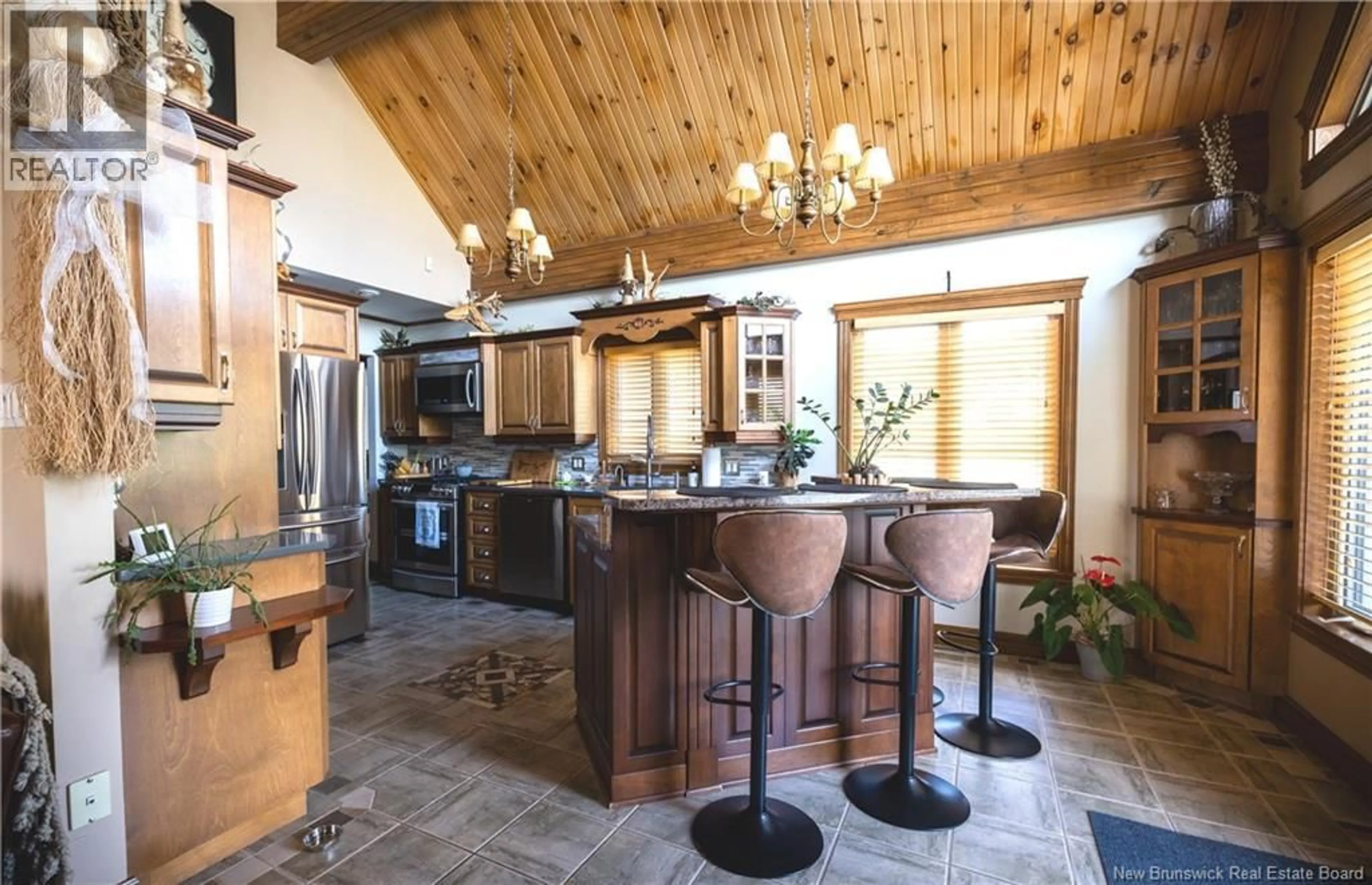 Open concept kitchen, ceramic/tile floor for 438 TITUS ROAD, Saint-Joseph-De-Madawaska New Brunswick E7B2S8
