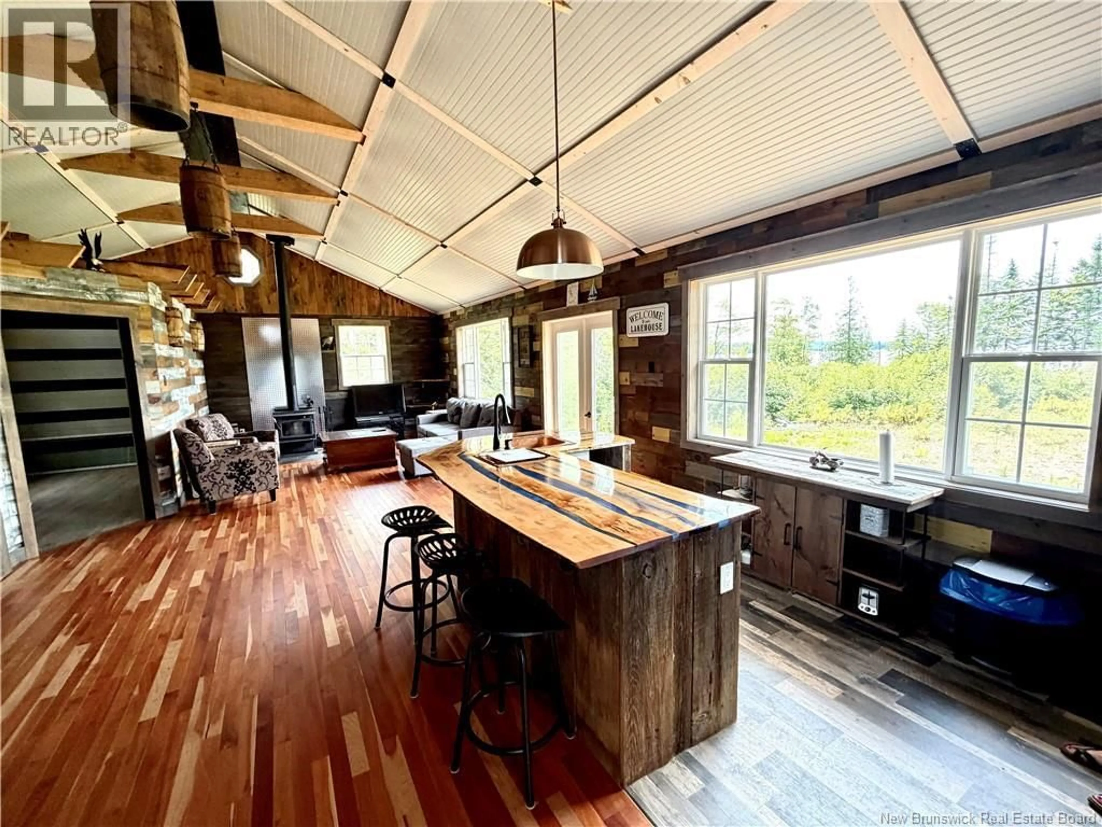 Open concept kitchen, wood/laminate floor for LAKE ROAD, South Oromocto Lake New Brunswick E5L2R2
