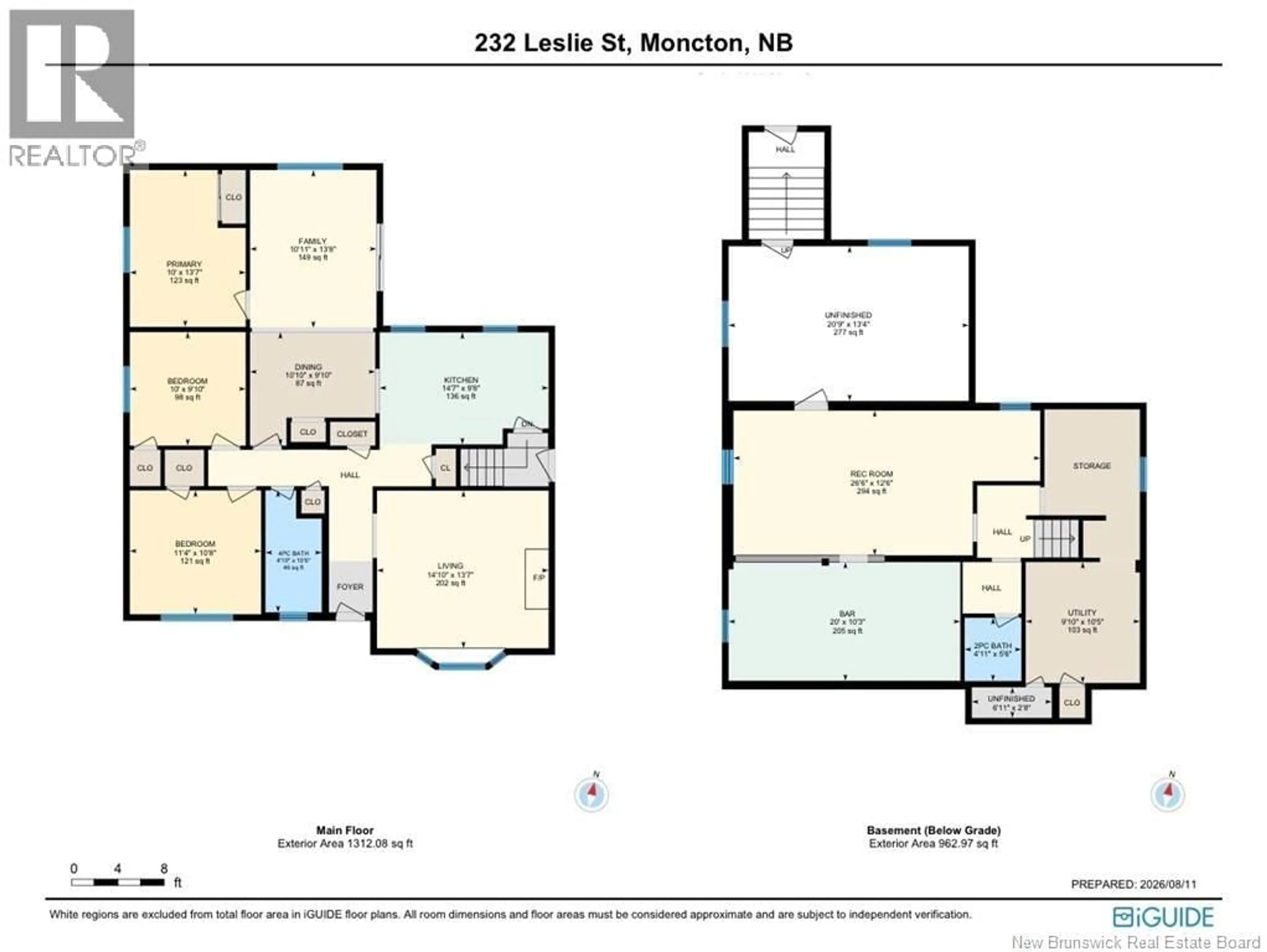 Floor plan for 232 LESLIE STREET, Moncton New Brunswick E1C6M9