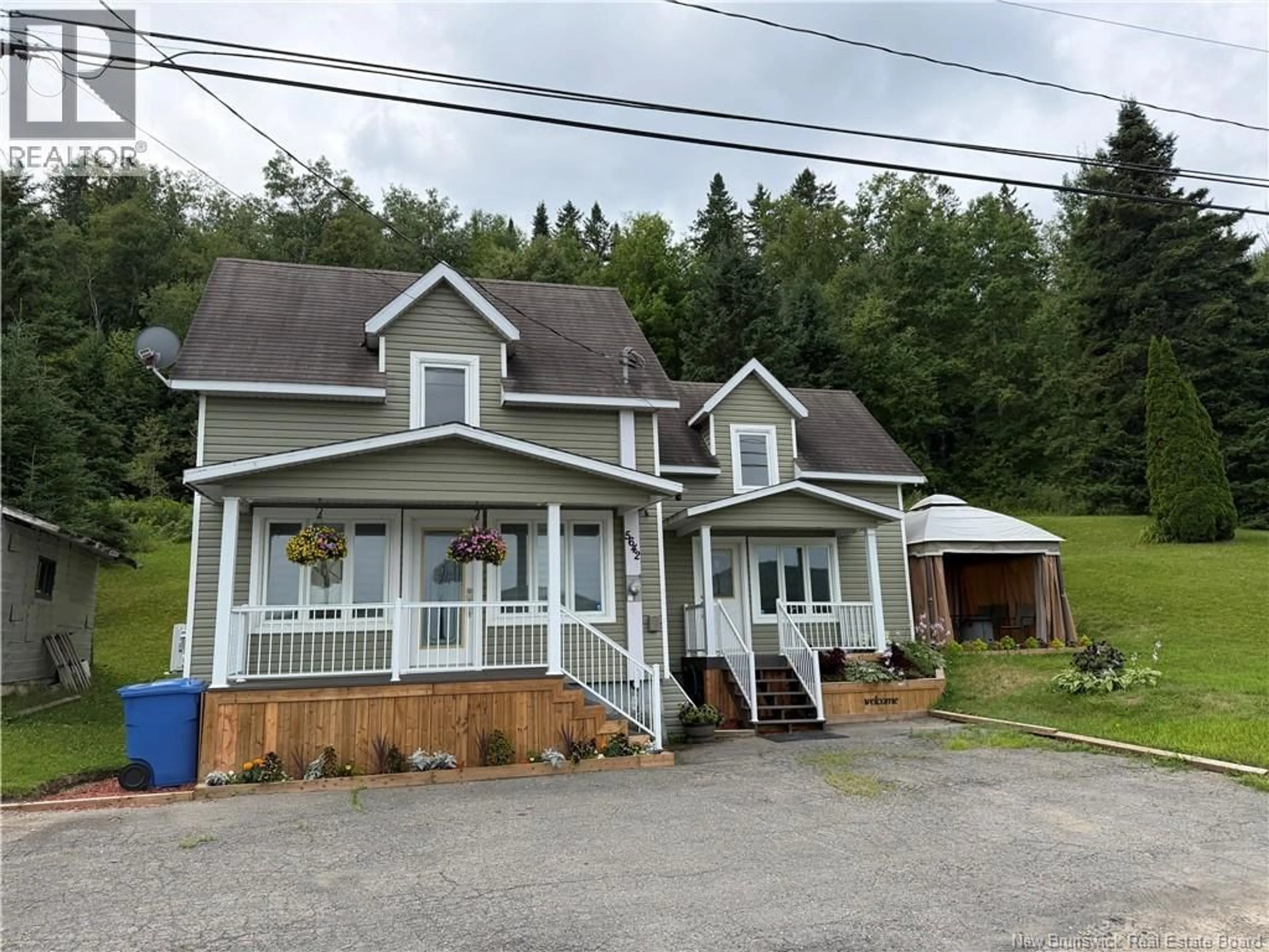 A pic from outside/outdoor area/front of a property/back of a property/a pic from drone, street for 5642 CENTRALE STREET, Lac Baker New Brunswick E7A1H7