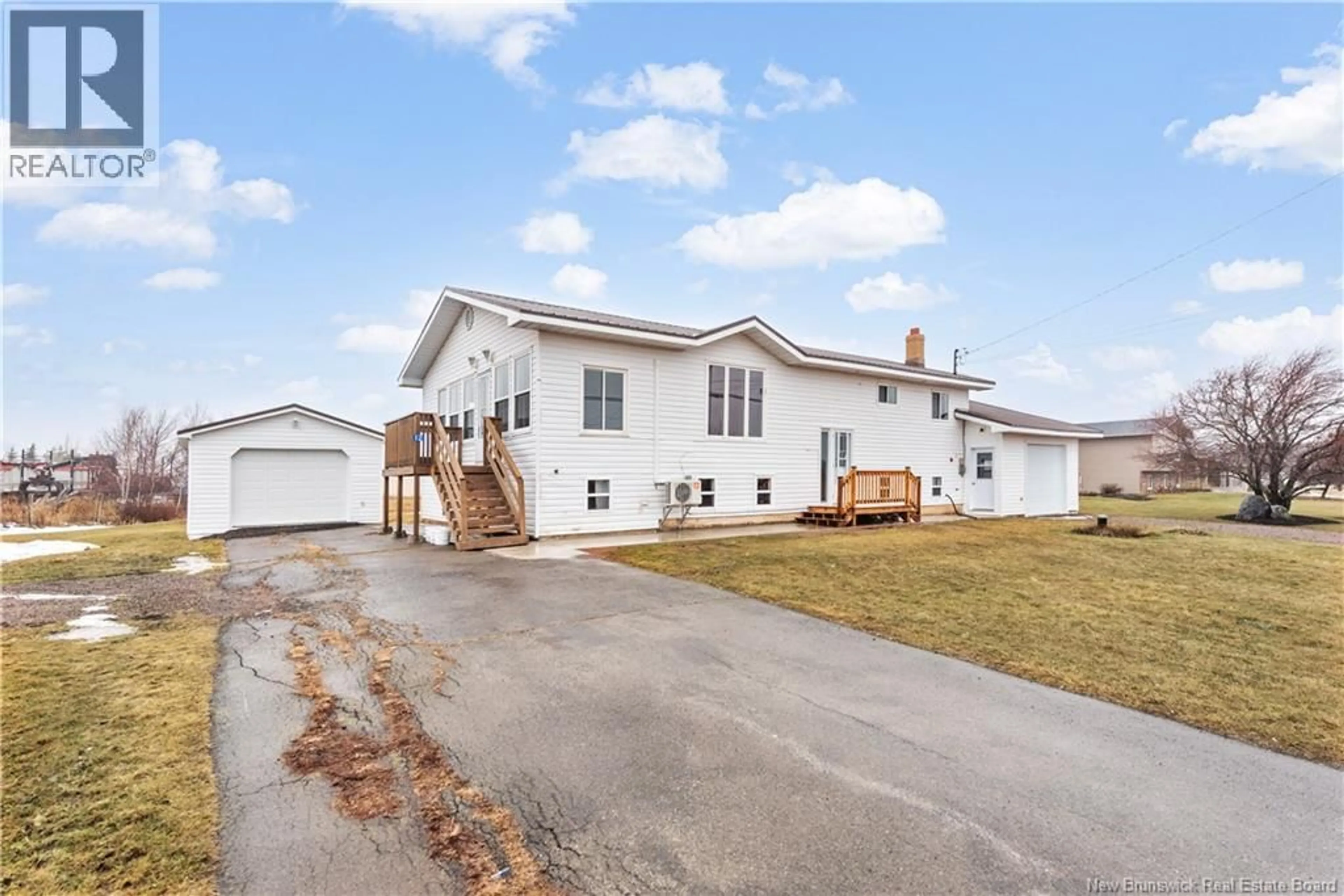 Home with vinyl exterior material, street for 12 BELLERIVE ROAD, Cap-Pelé New Brunswick E4N2T7