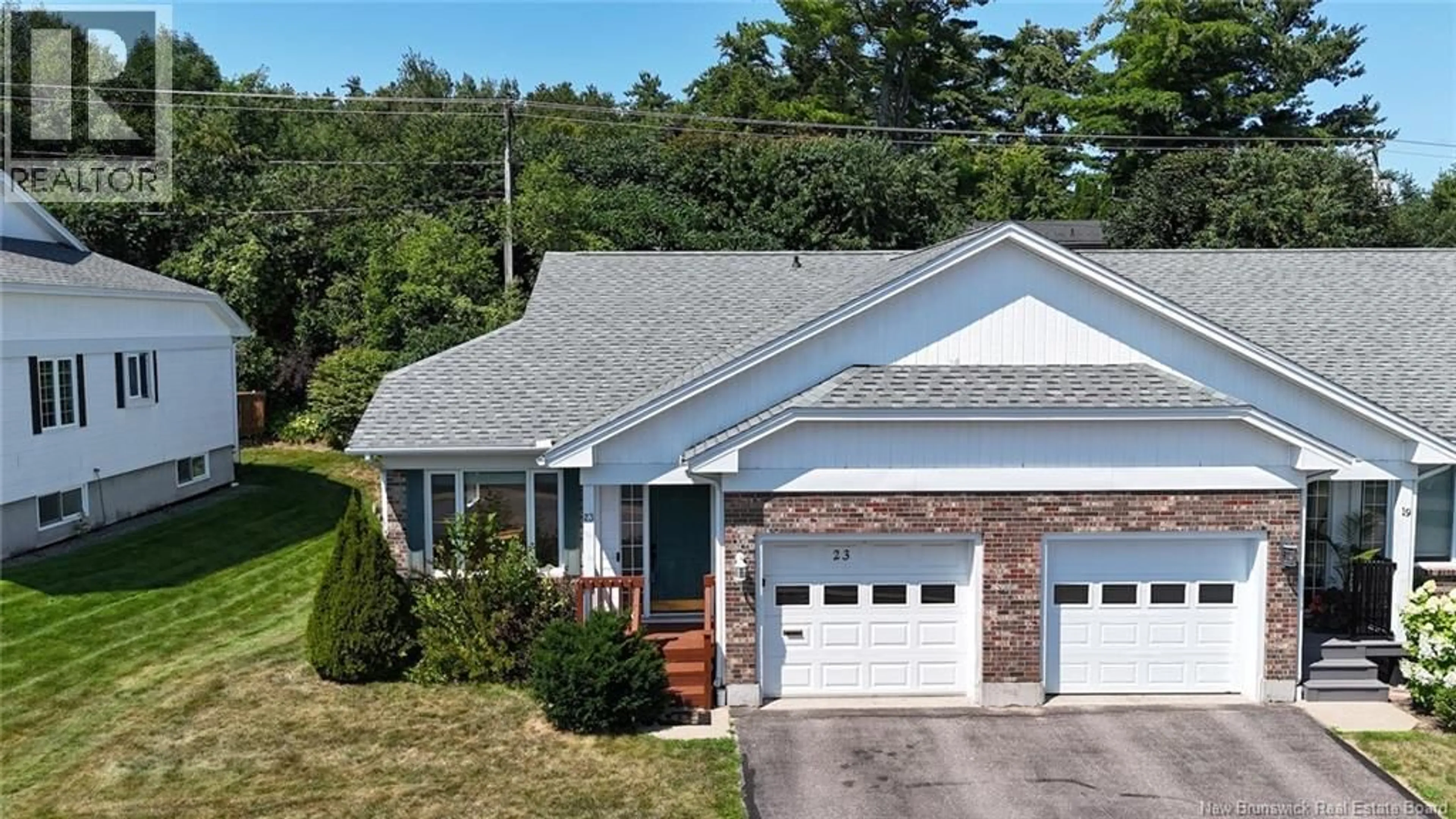 Home with vinyl exterior material, street for 23 KATHERINE LANE, Fredericton New Brunswick E3B9J9