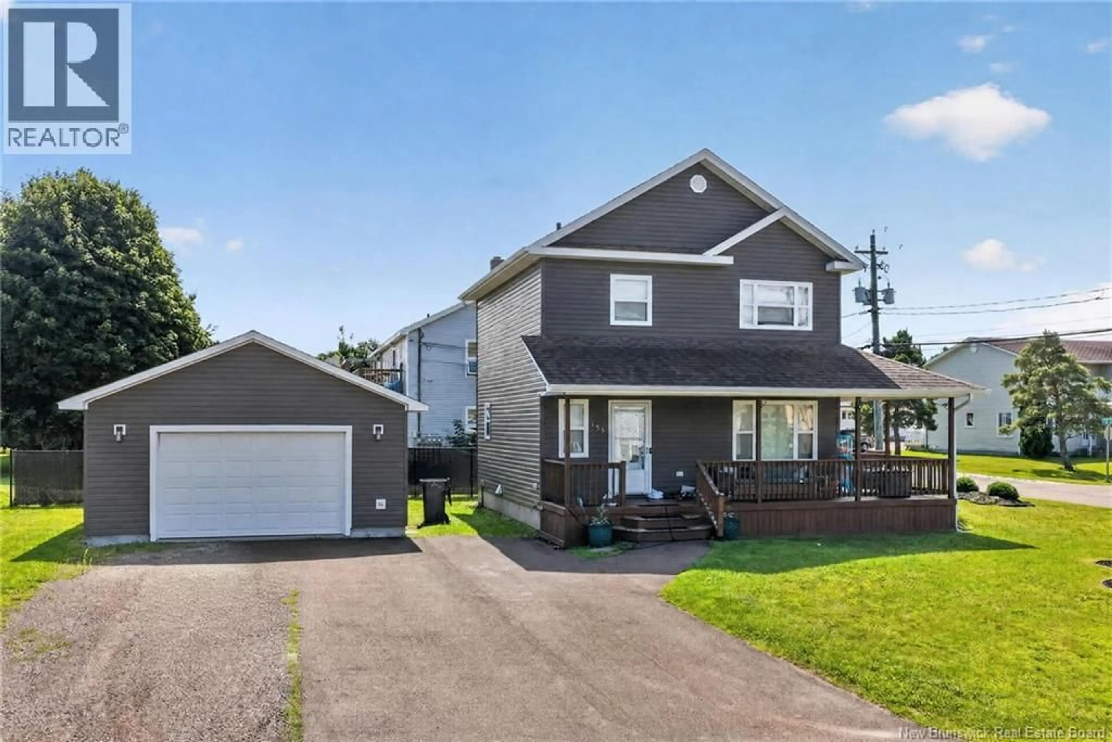 Home with vinyl exterior material, street for 153 SHORE DRIVE, Shediac New Brunswick E4P2S4