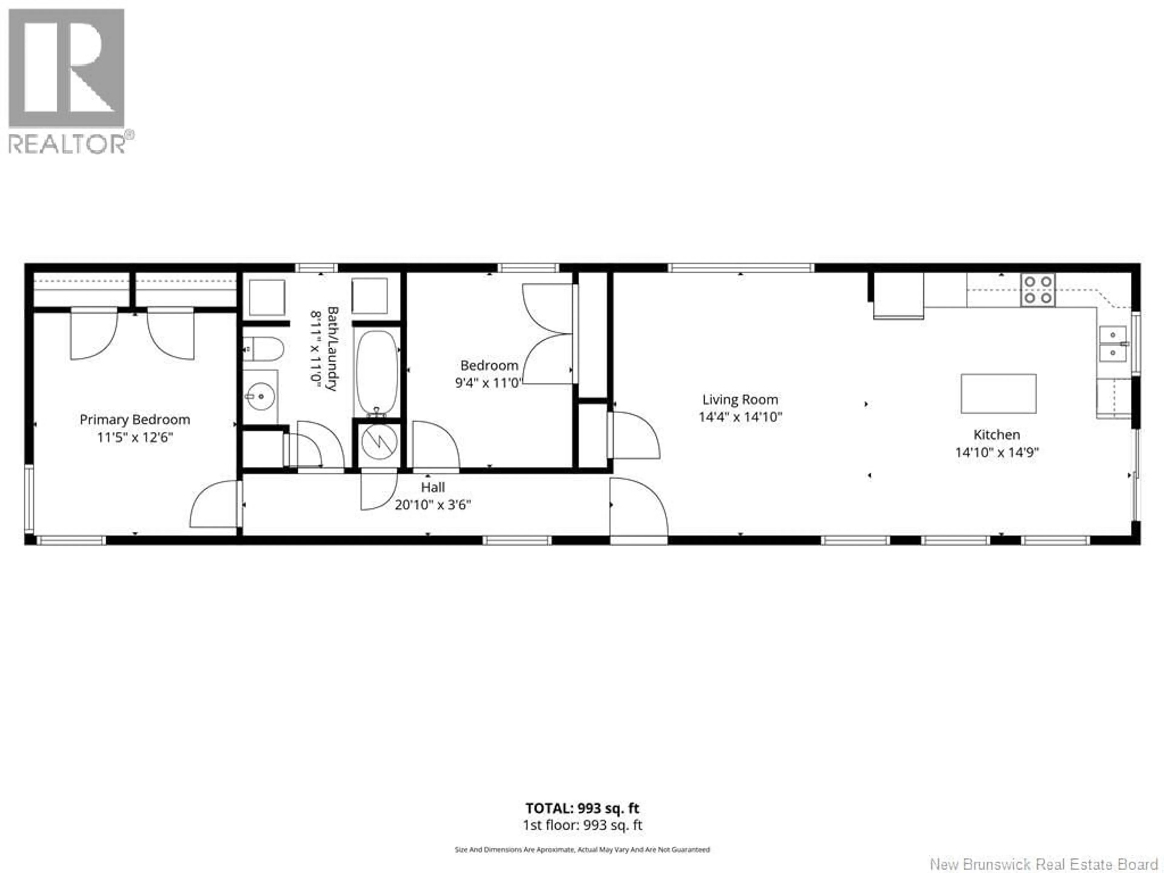 Floor plan for 14 TELEX, Dieppe New Brunswick E1A8H5