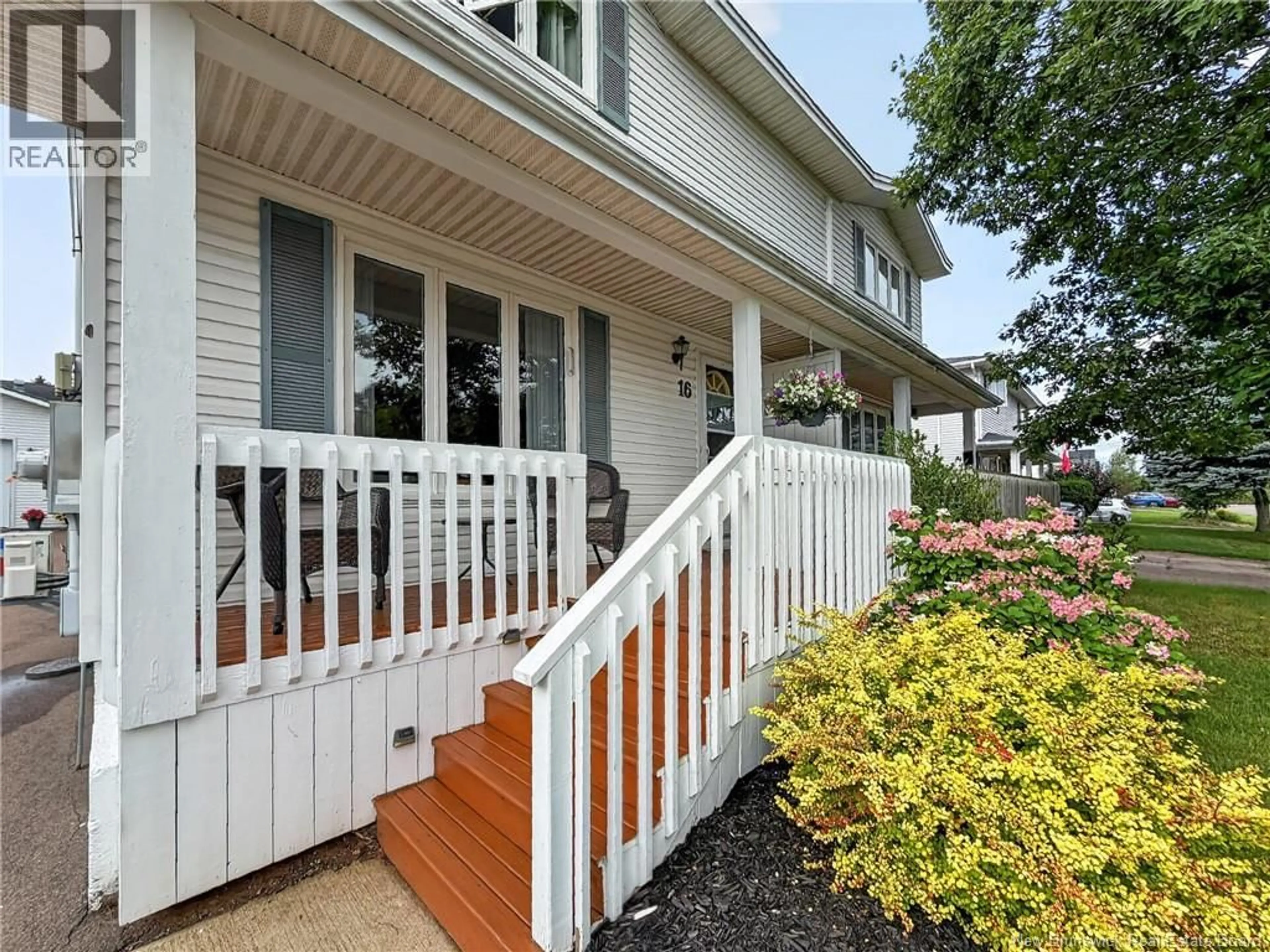 Home with vinyl exterior material, street for 16 BRIARLEA DRIVE, Moncton New Brunswick E1G2E9