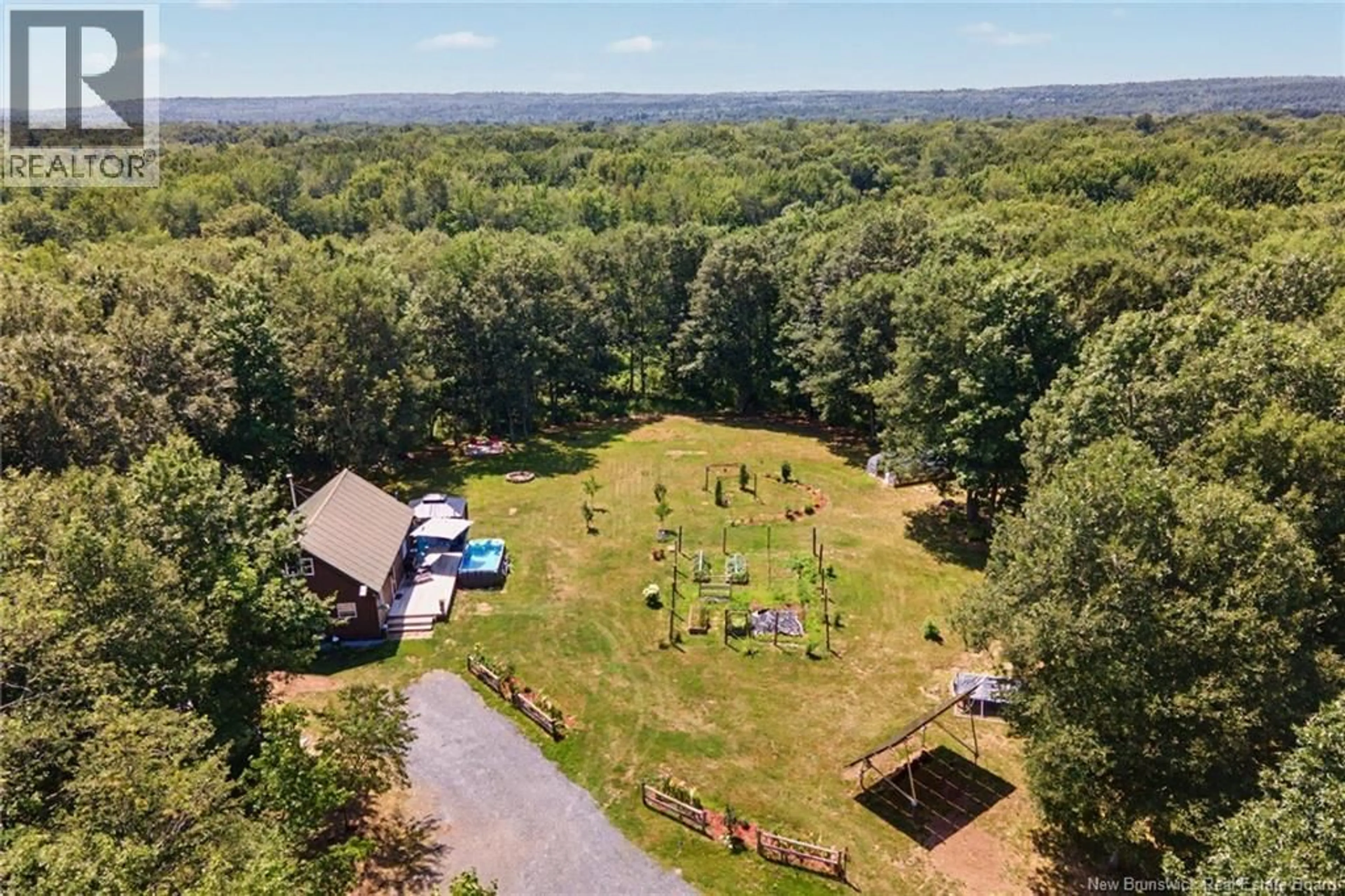 A pic from outside/outdoor area/front of a property/back of a property/a pic from drone, forest/trees view for 1038 BRANCH ROAD, Central Blissville New Brunswick E6L1T5