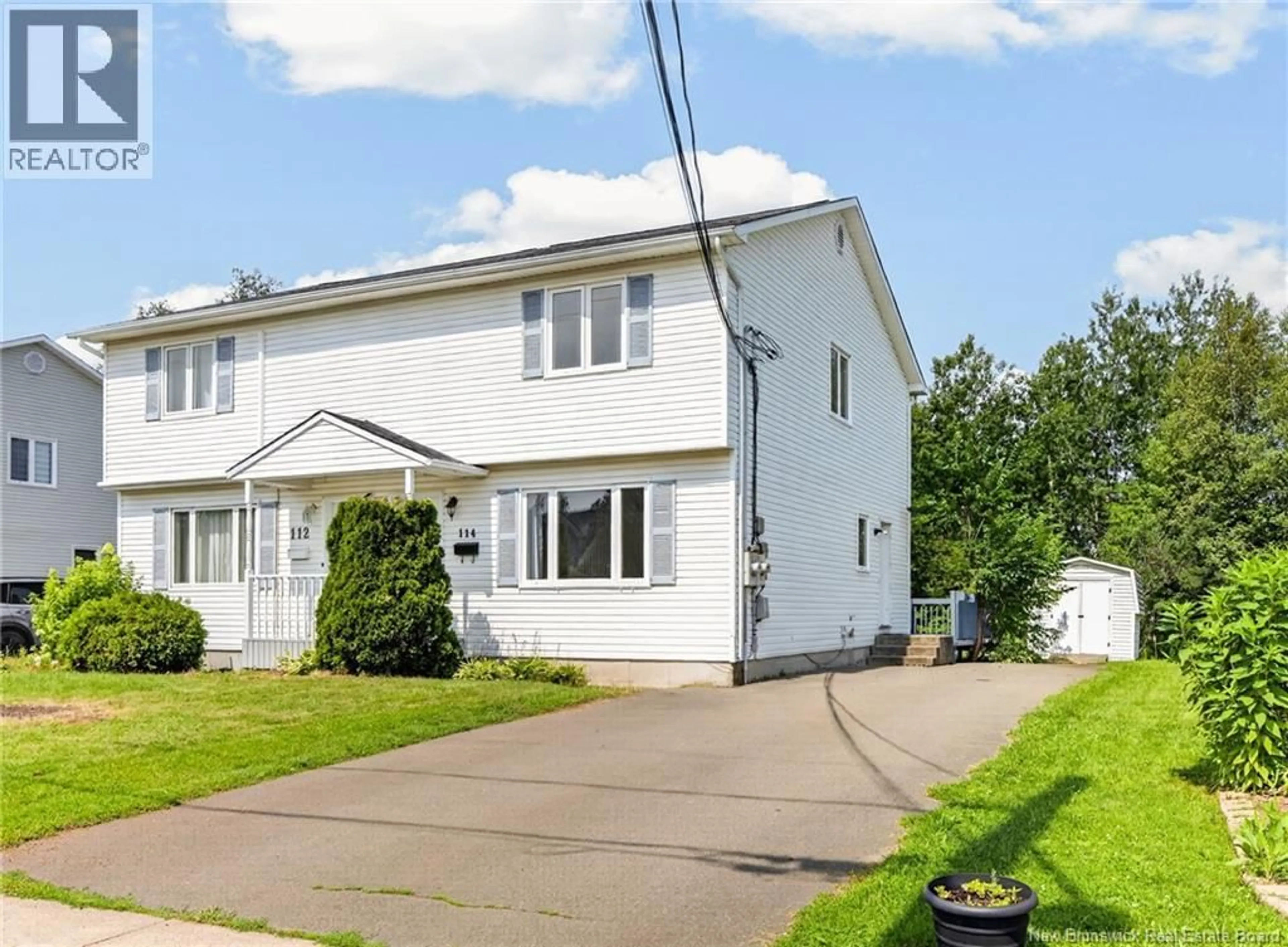 Home with vinyl exterior material, street for 114 PALISADE, Moncton New Brunswick E1A5K2