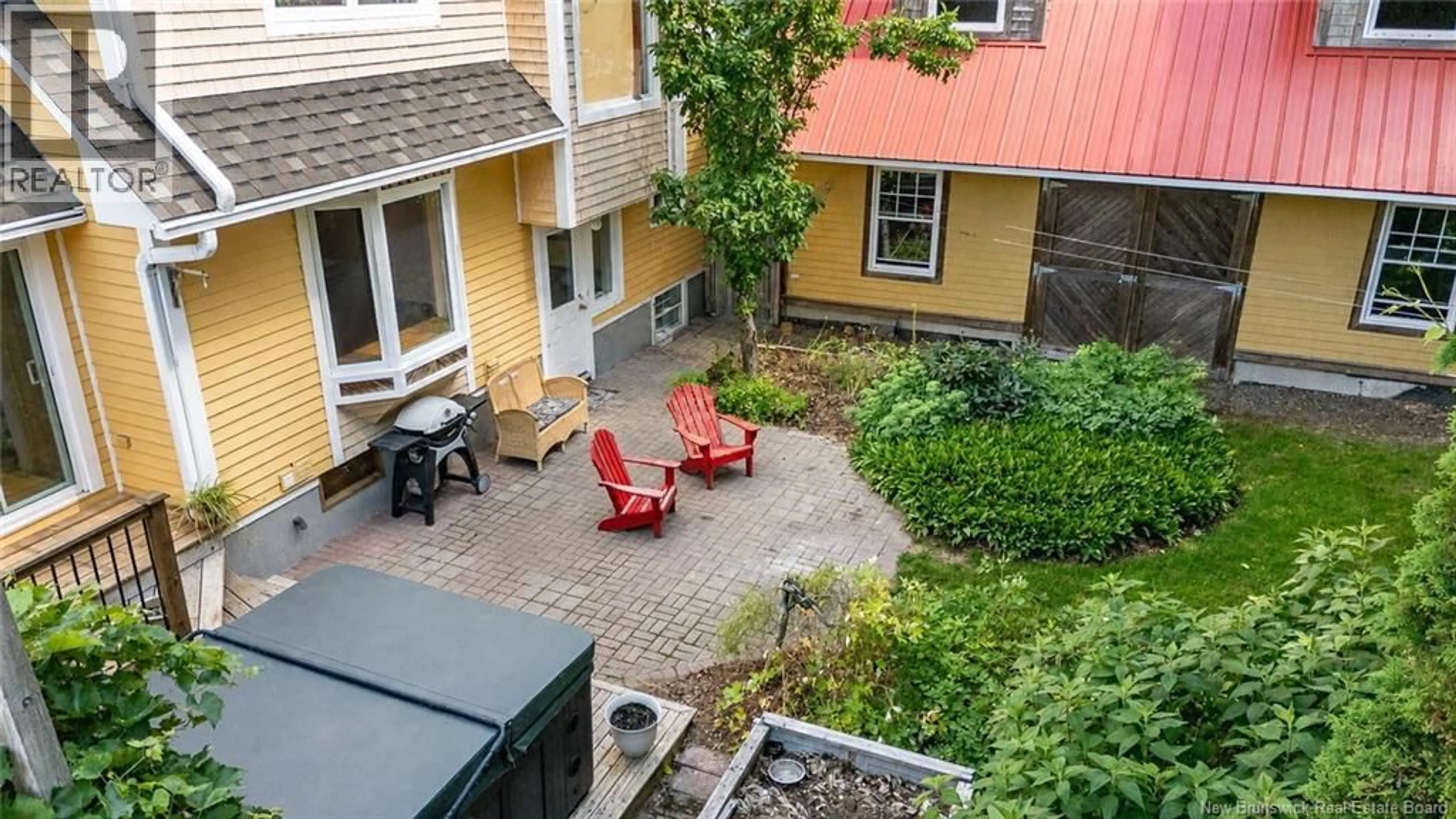 Patio, city buildings view from balcony for 304 CONNAUGHT STREET, Fredericton New Brunswick E3B2B4