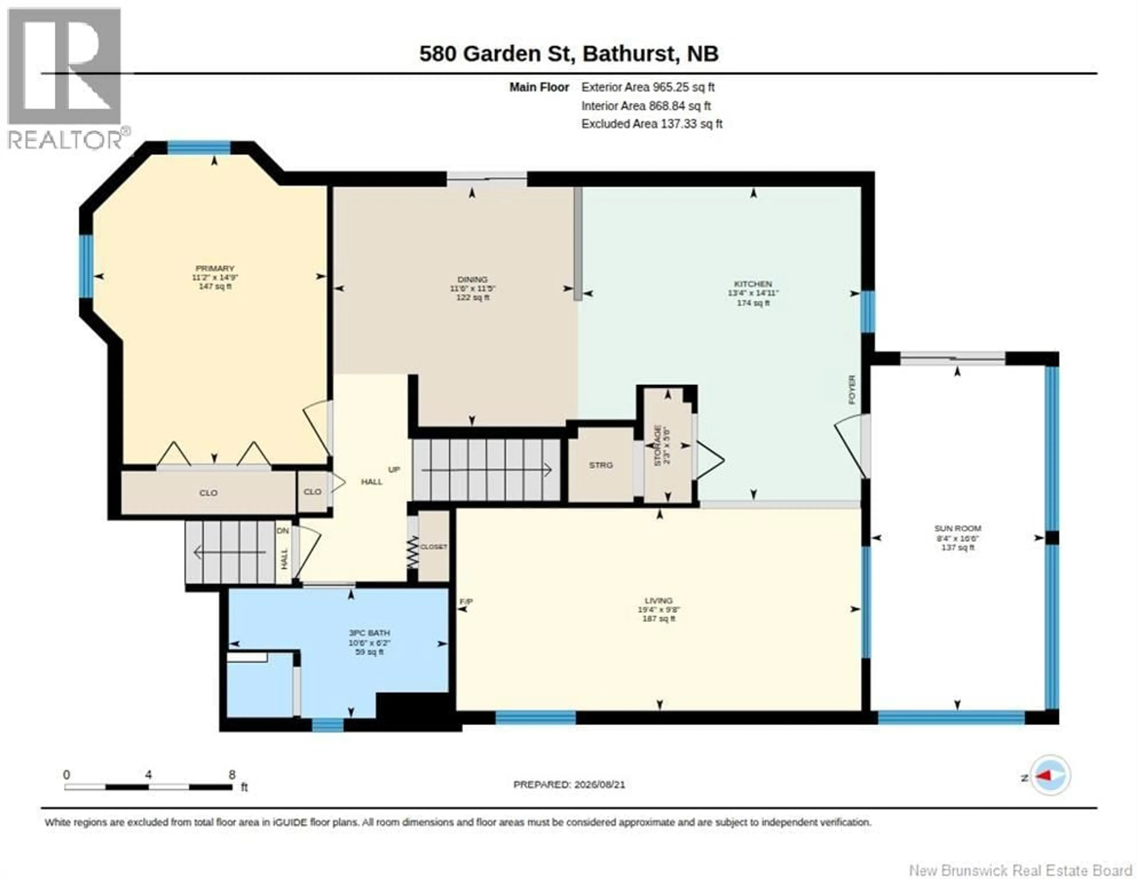 Floor plan for 580 RUE GARDEN, Bathurst New Brunswick E2A2P6