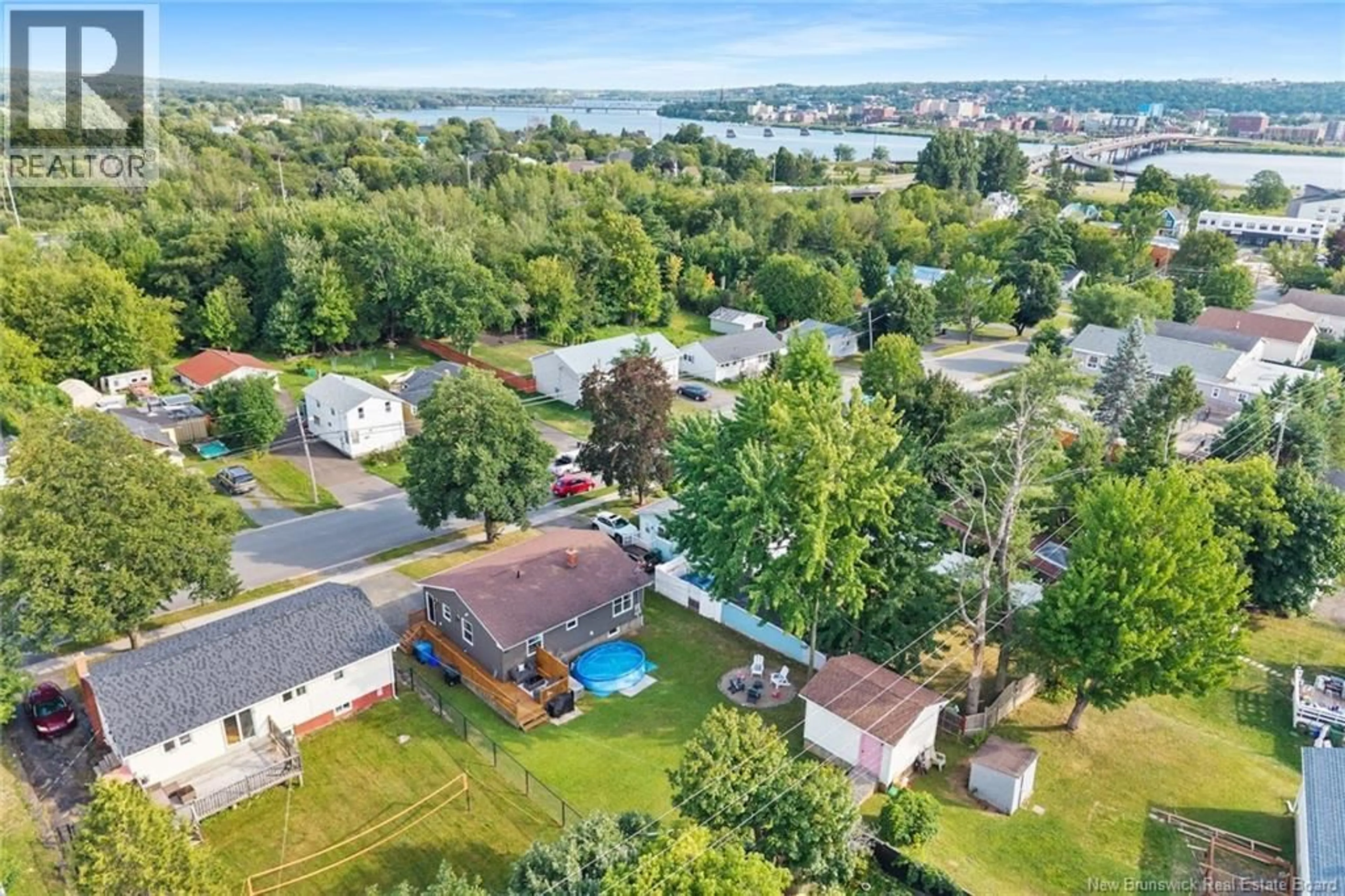 A pic from outside/outdoor area/front of a property/back of a property/a pic from drone, water/lake/river/ocean view for 155 DOUGLAS AVENUE, Fredericton New Brunswick E3A2N8