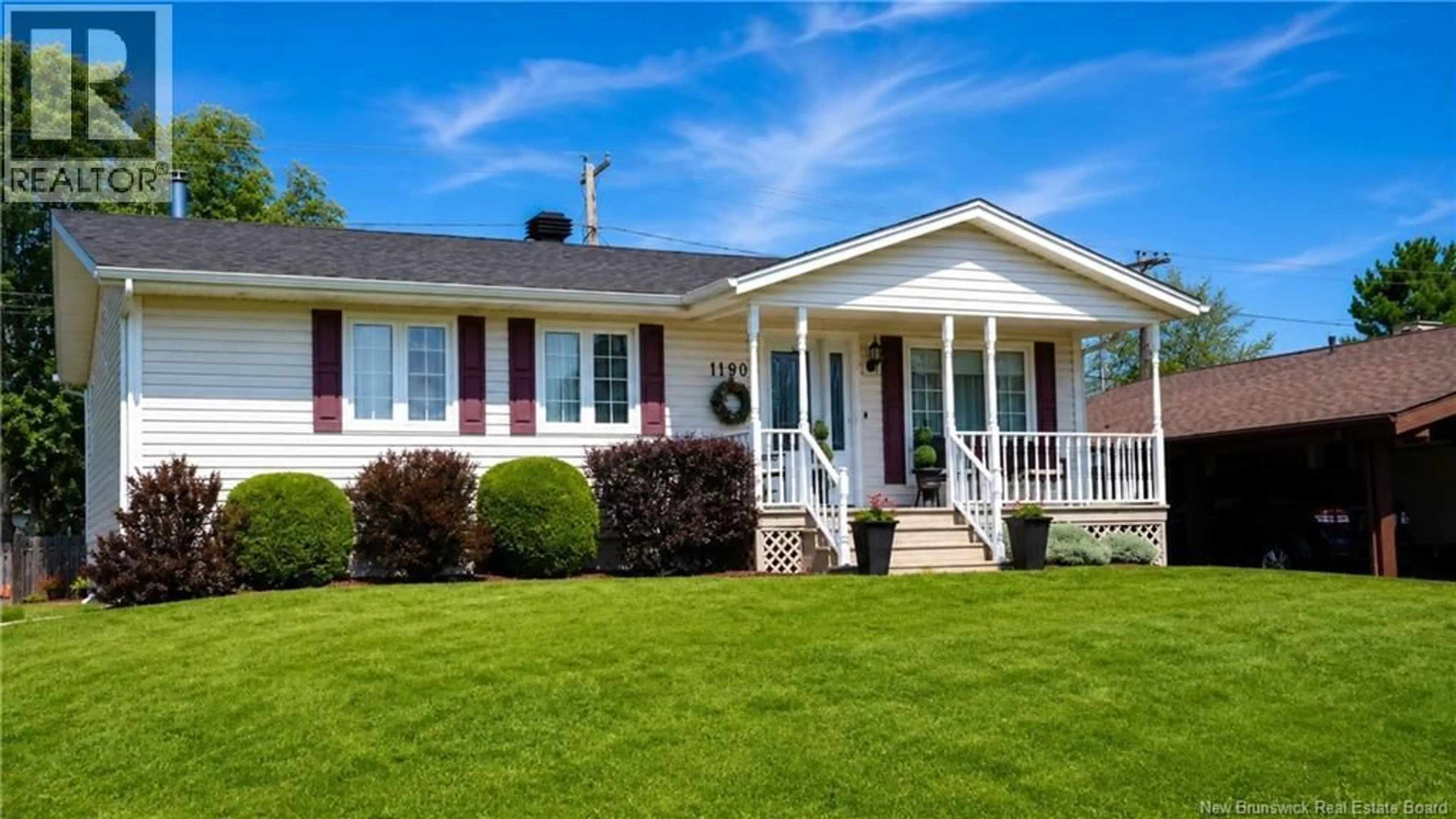 Home with vinyl exterior material, street for 1190 ROCKLAND DRIVE, Bathurst New Brunswick E2A3T9