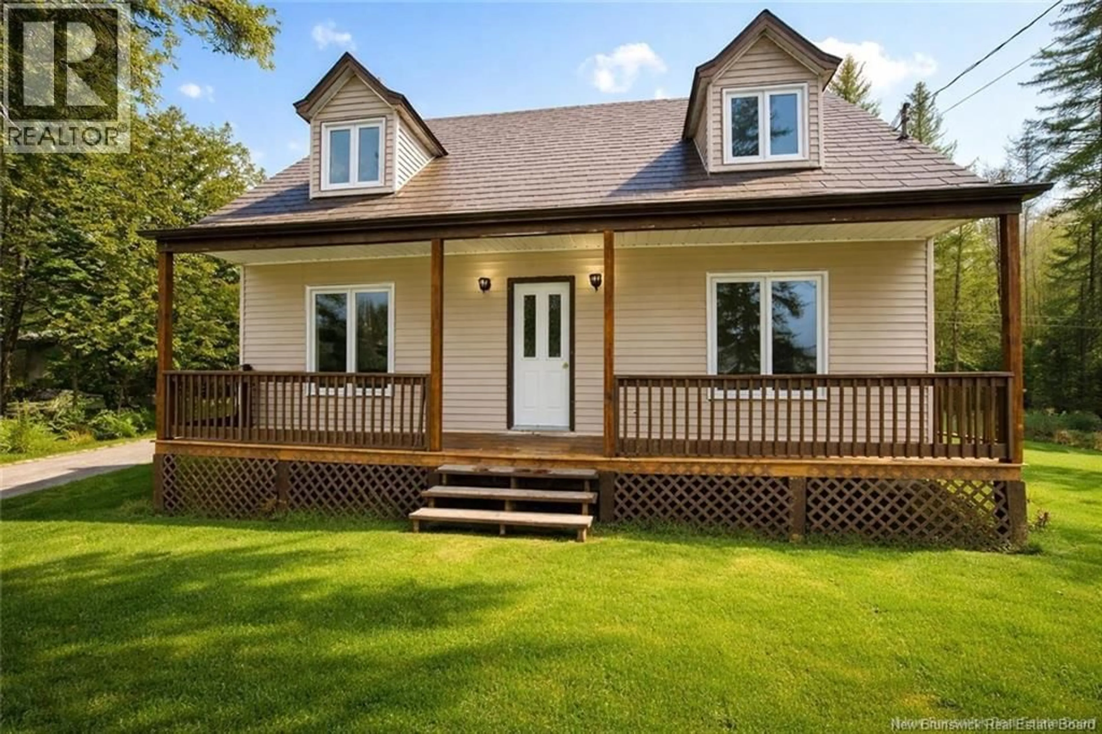 Home with vinyl exterior material, street for 1105 ROUTE 595, Central Waterville New Brunswick E6G2K4