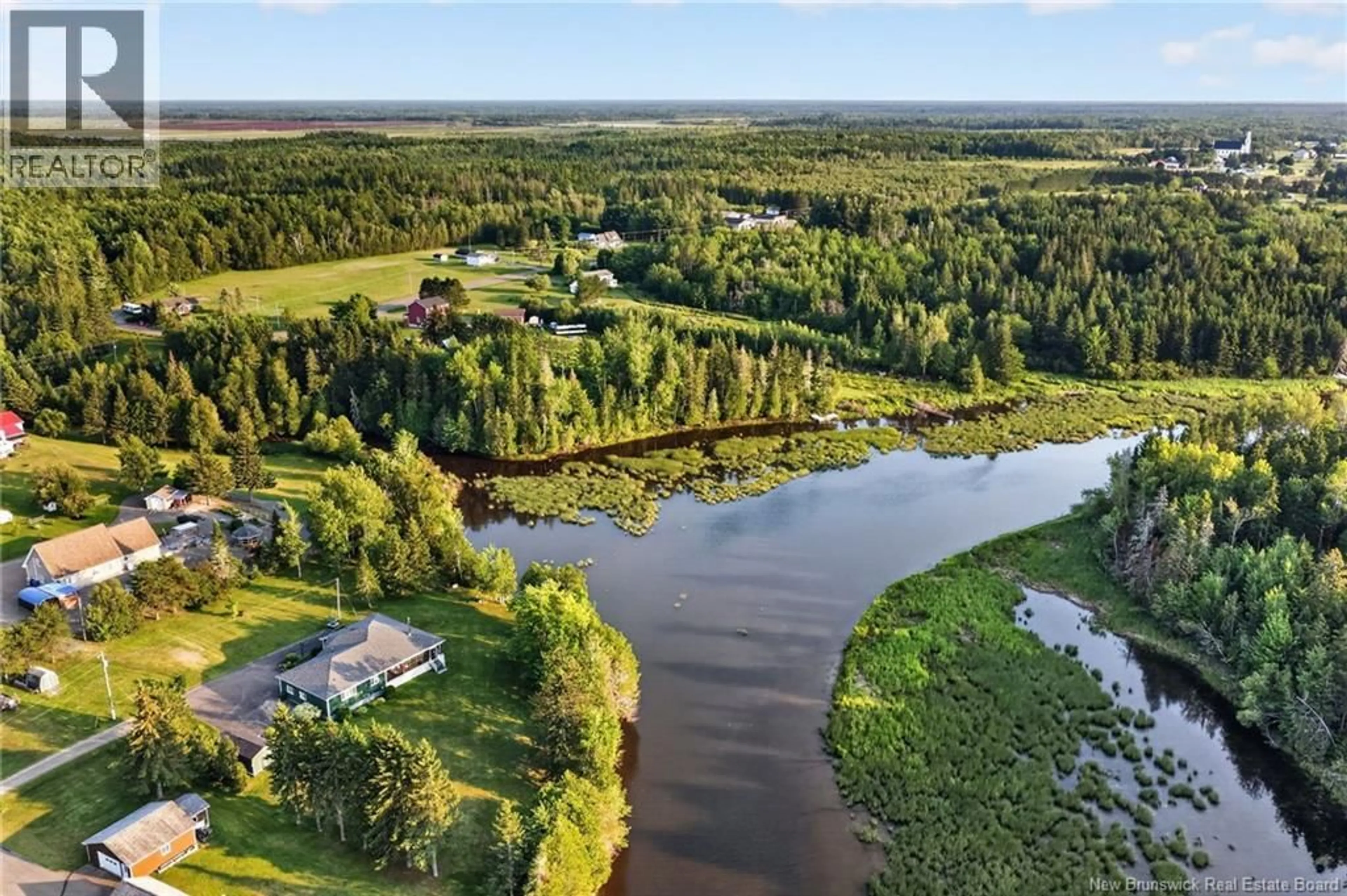 A pic from outside/outdoor area/front of a property/back of a property/a pic from drone, water/lake/river/ocean view for 44 JEAN BAPTISTE, Saint-Charles New Brunswick E4W4P4