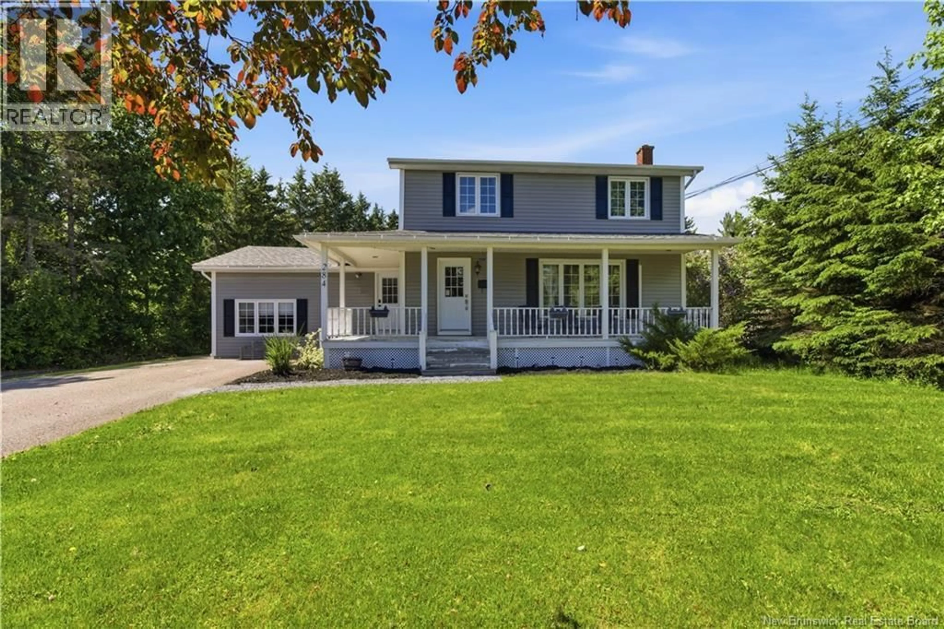 Home with vinyl exterior material, street for 284 NEW MARYLAND HIGHWAY, New Maryland New Brunswick E3C2H4