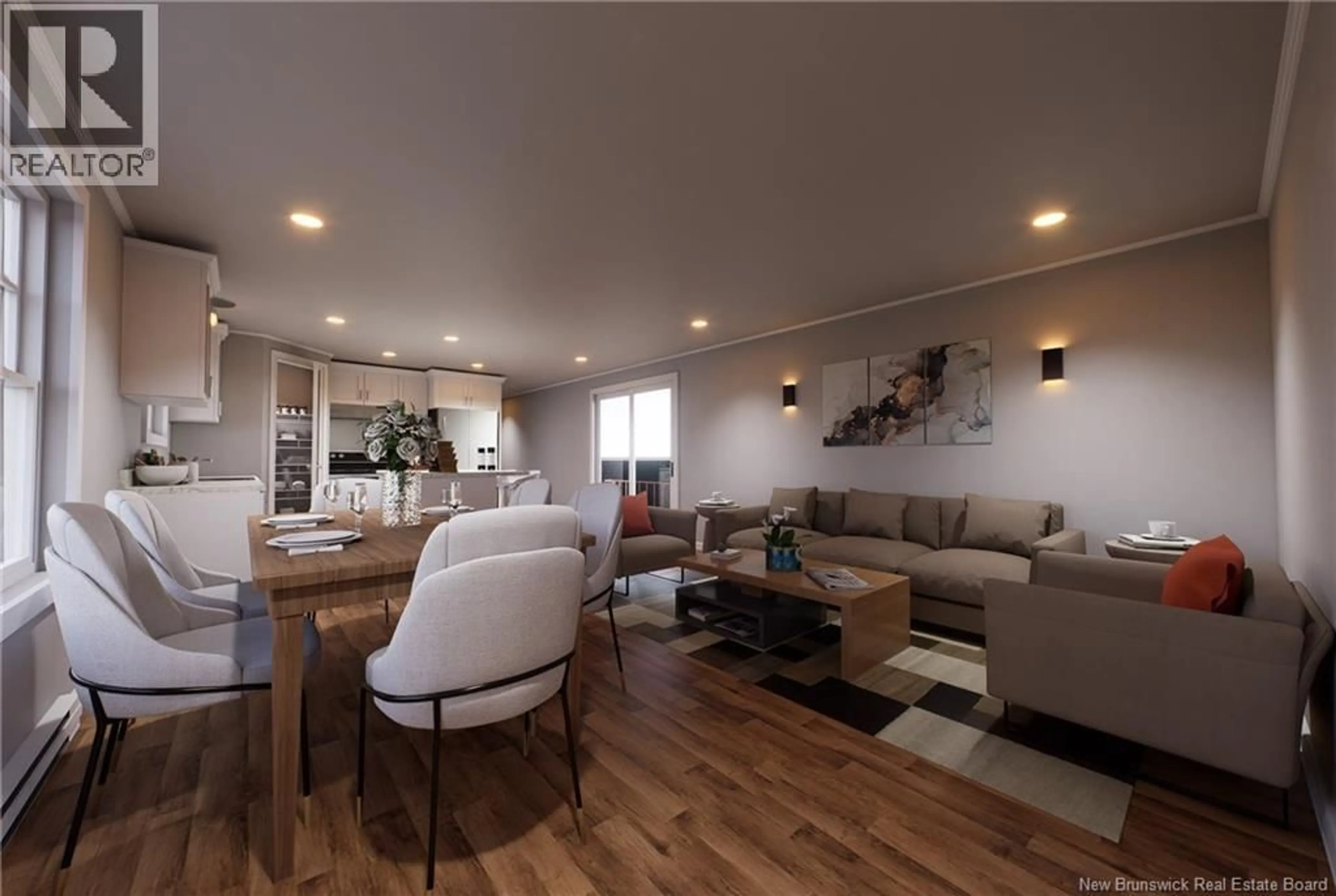 Living room with furniture, wood/laminate floor for 93 RIVER EAST DRIVE, Riverview New Brunswick E1B5B1