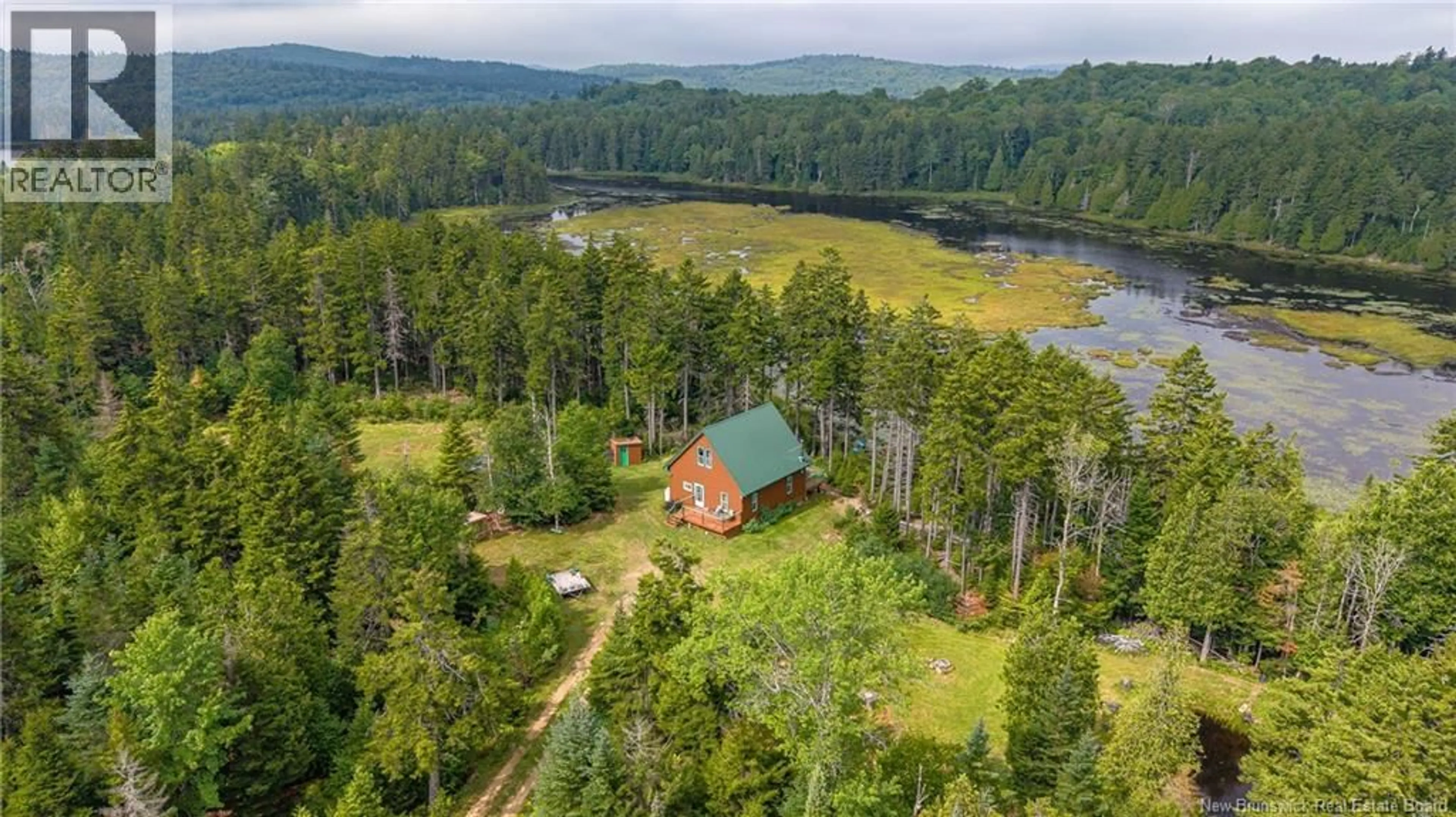 A pic from outside/outdoor area/front of a property/back of a property/a pic from drone, water/lake/river/ocean view for 845 LOT AND CAMP ROUTE, Kingston New Brunswick E5N1K4