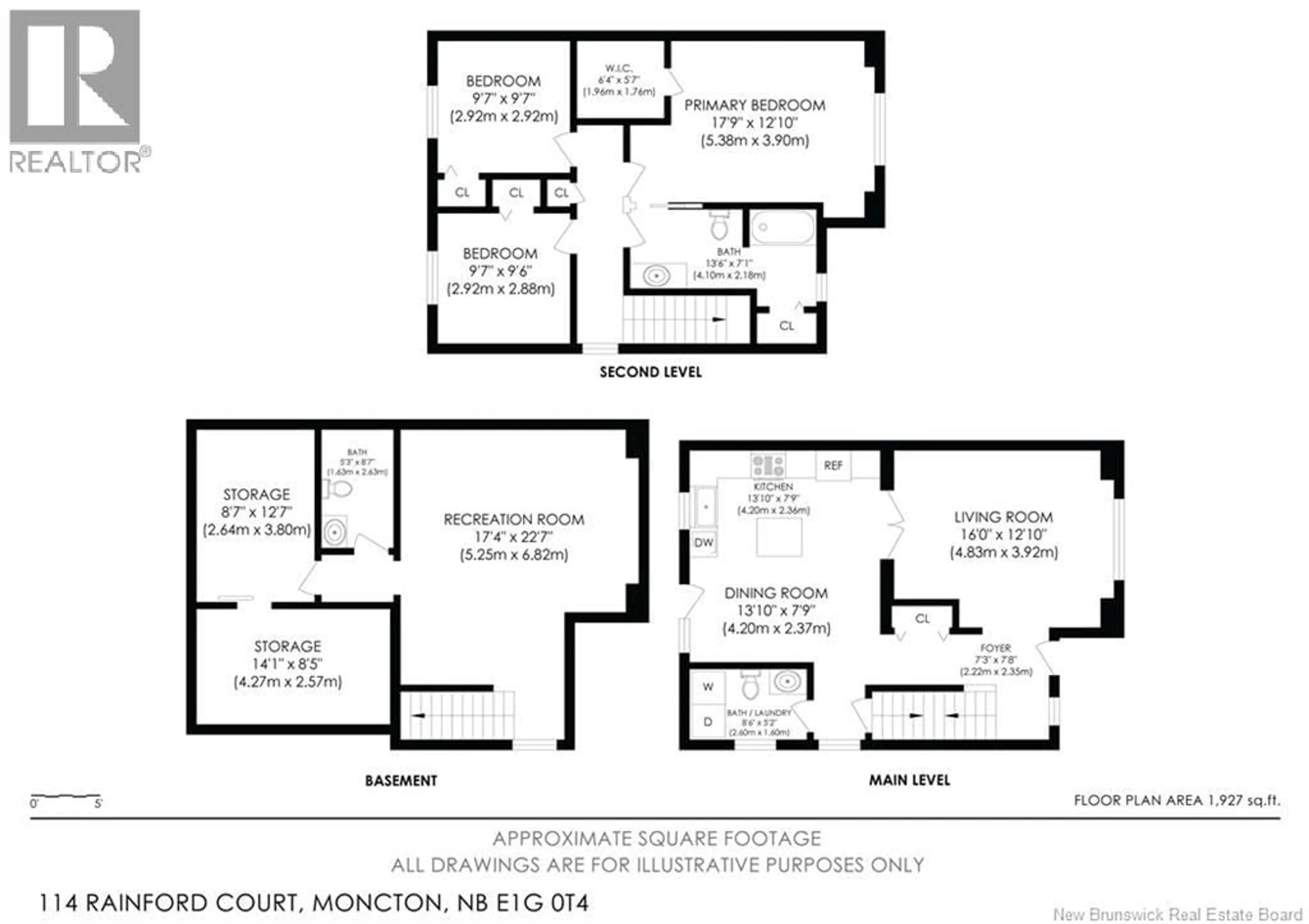 Floor plan for 114 RAINFORD COURT, Moncton New Brunswick E1G0T4