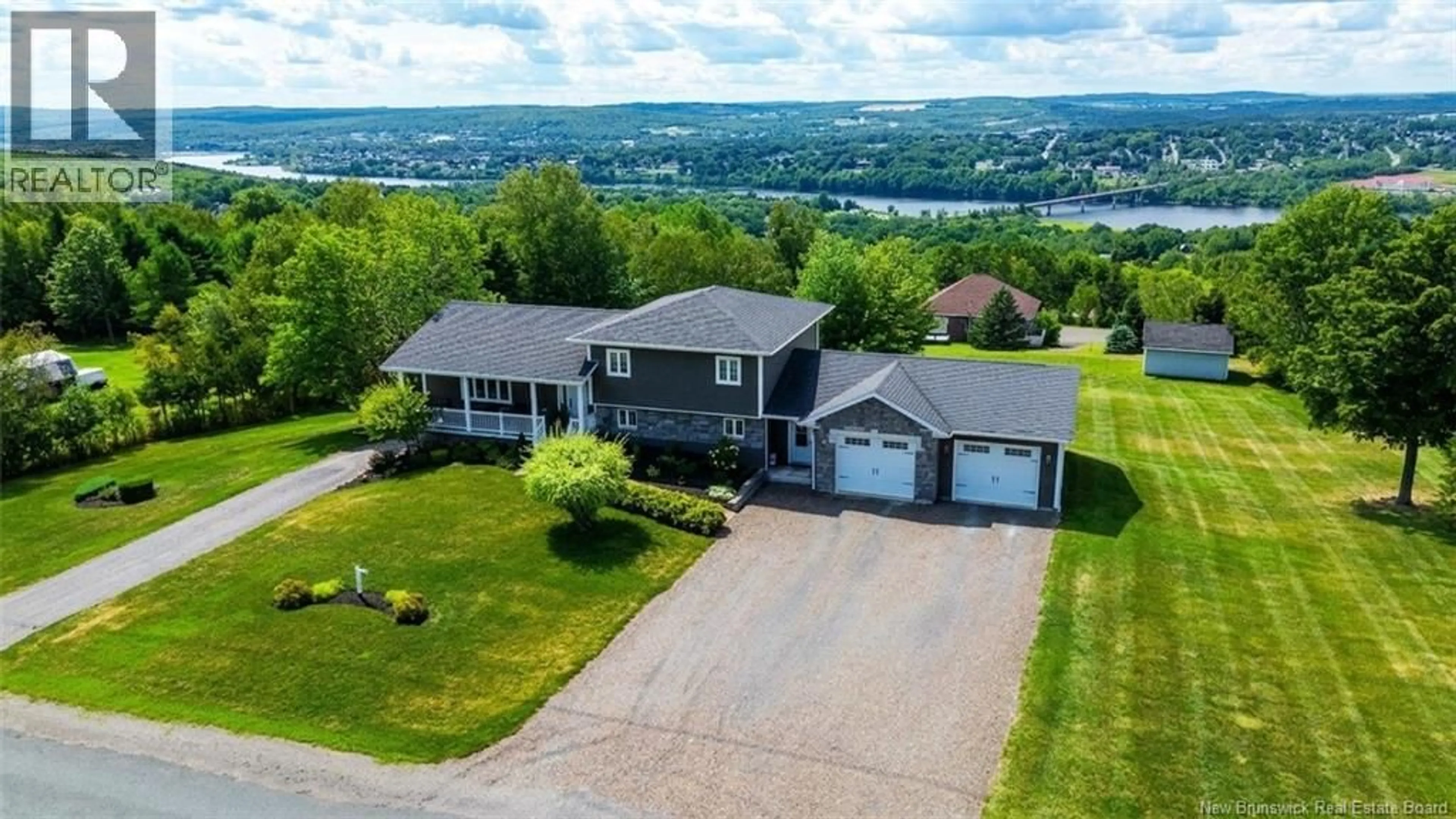 A pic from outside/outdoor area/front of a property/back of a property/a pic from drone, water/lake/river/ocean view for 63 BIRCHWOOD DRIVE, Grafton New Brunswick E7N1M7