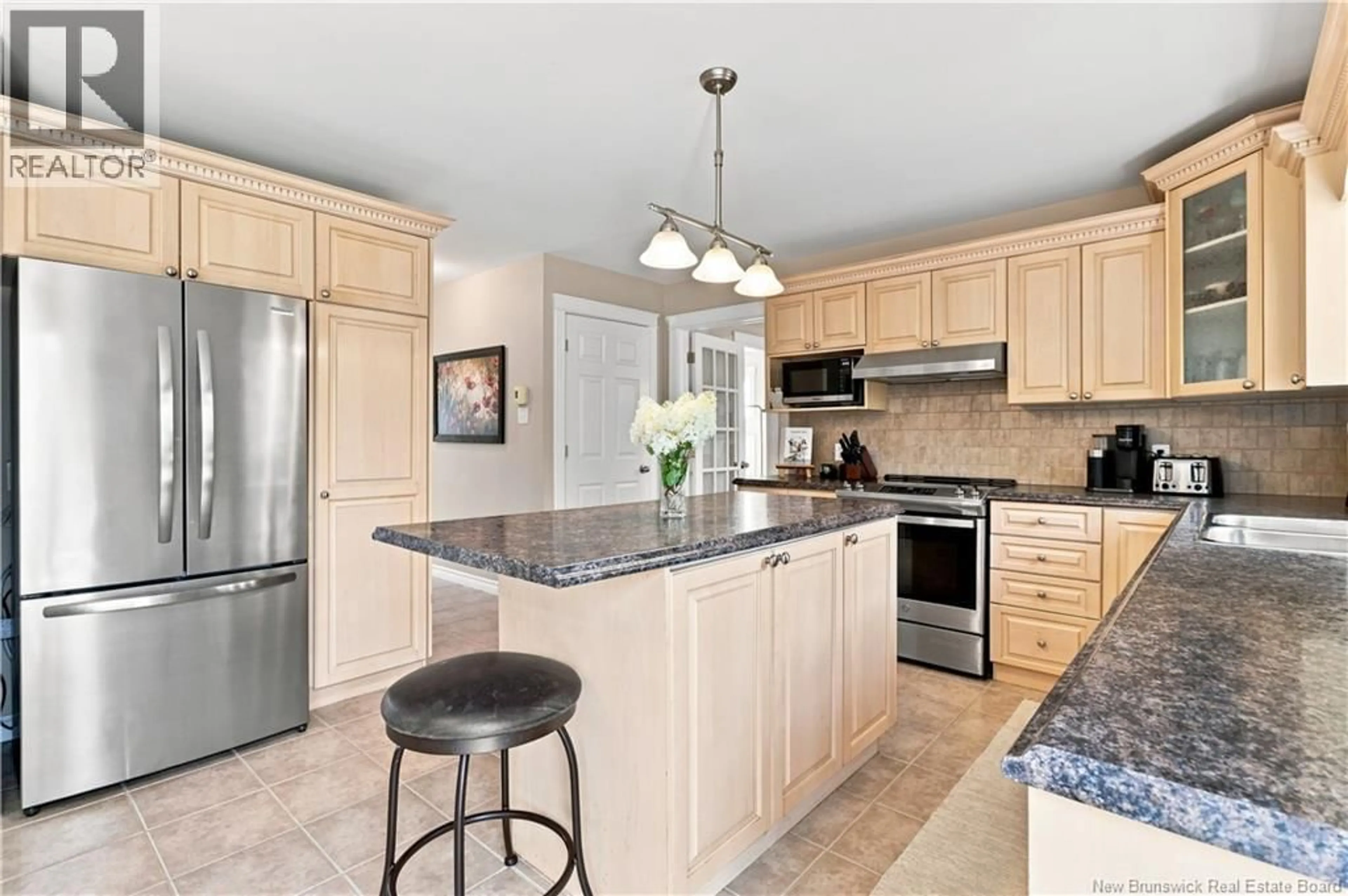 Open concept kitchen, ceramic/tile floor for 21 SHAYLA COURT, Fredericton New Brunswick E3G0N3