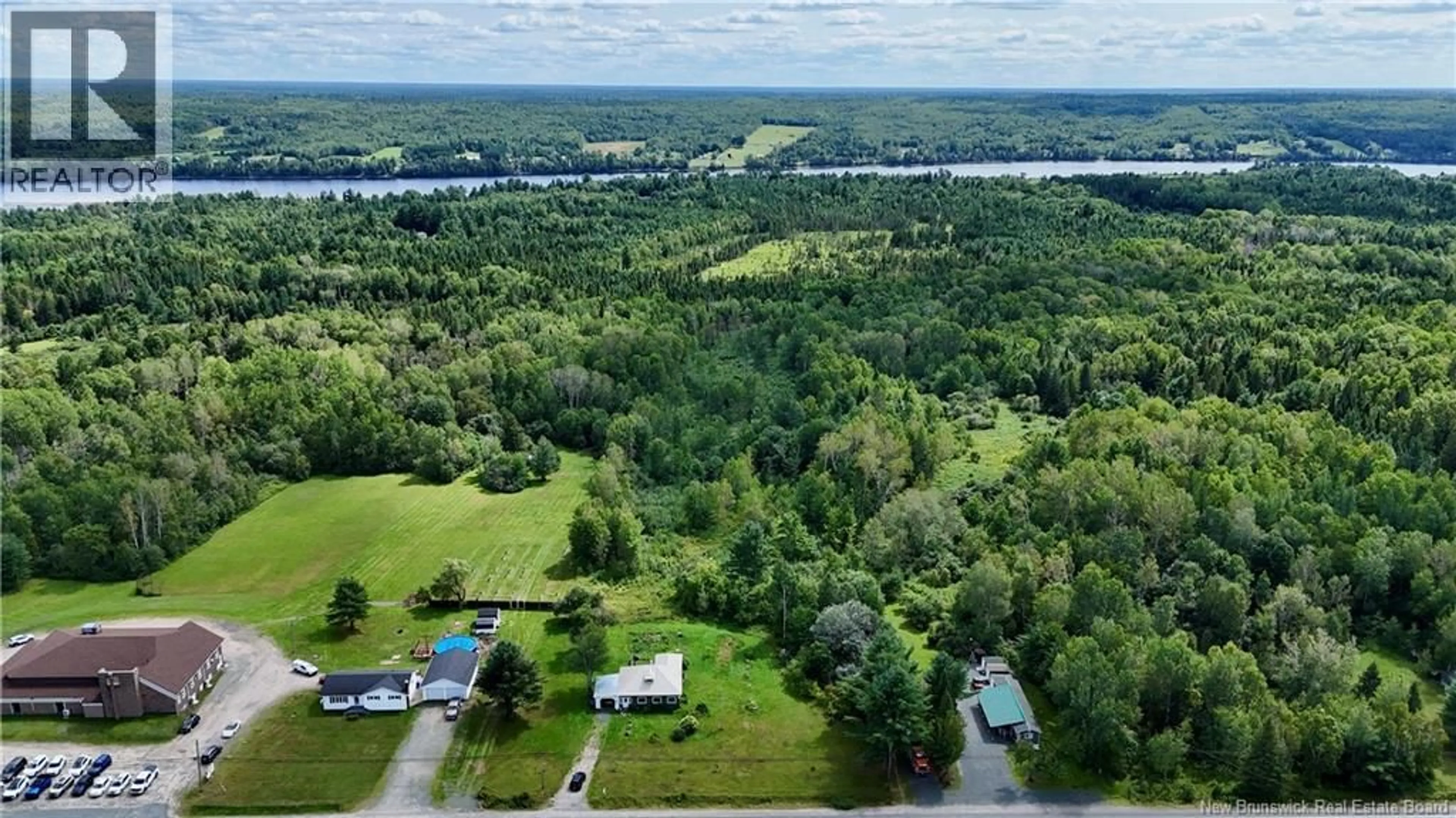A pic from outside/outdoor area/front of a property/back of a property/a pic from drone, water/lake/river/ocean view for 1543 ROUTE 425, Sunny Corner New Brunswick E9E1H4