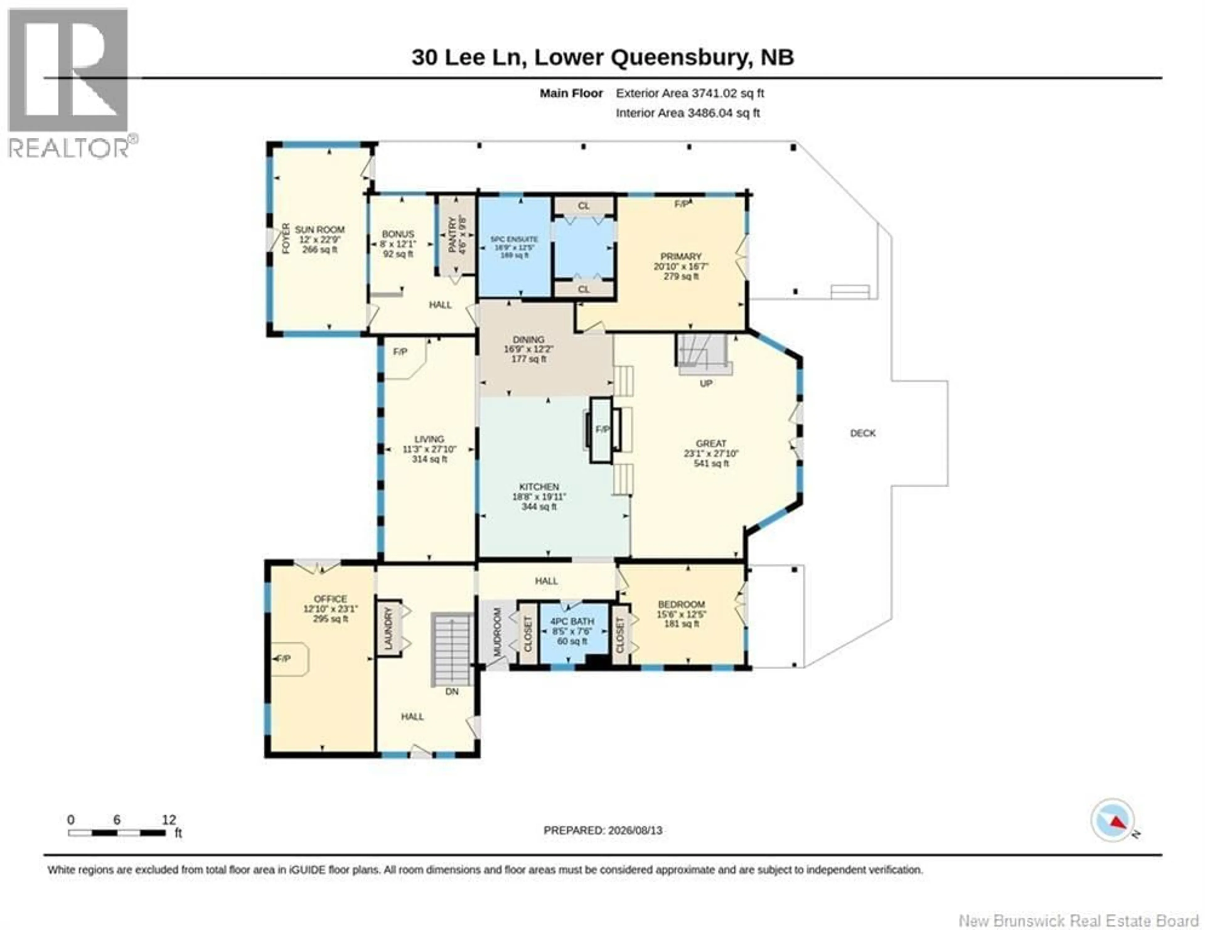 Floor plan for 30 LEE LANE, Lower Queensbury New Brunswick E6L1C8