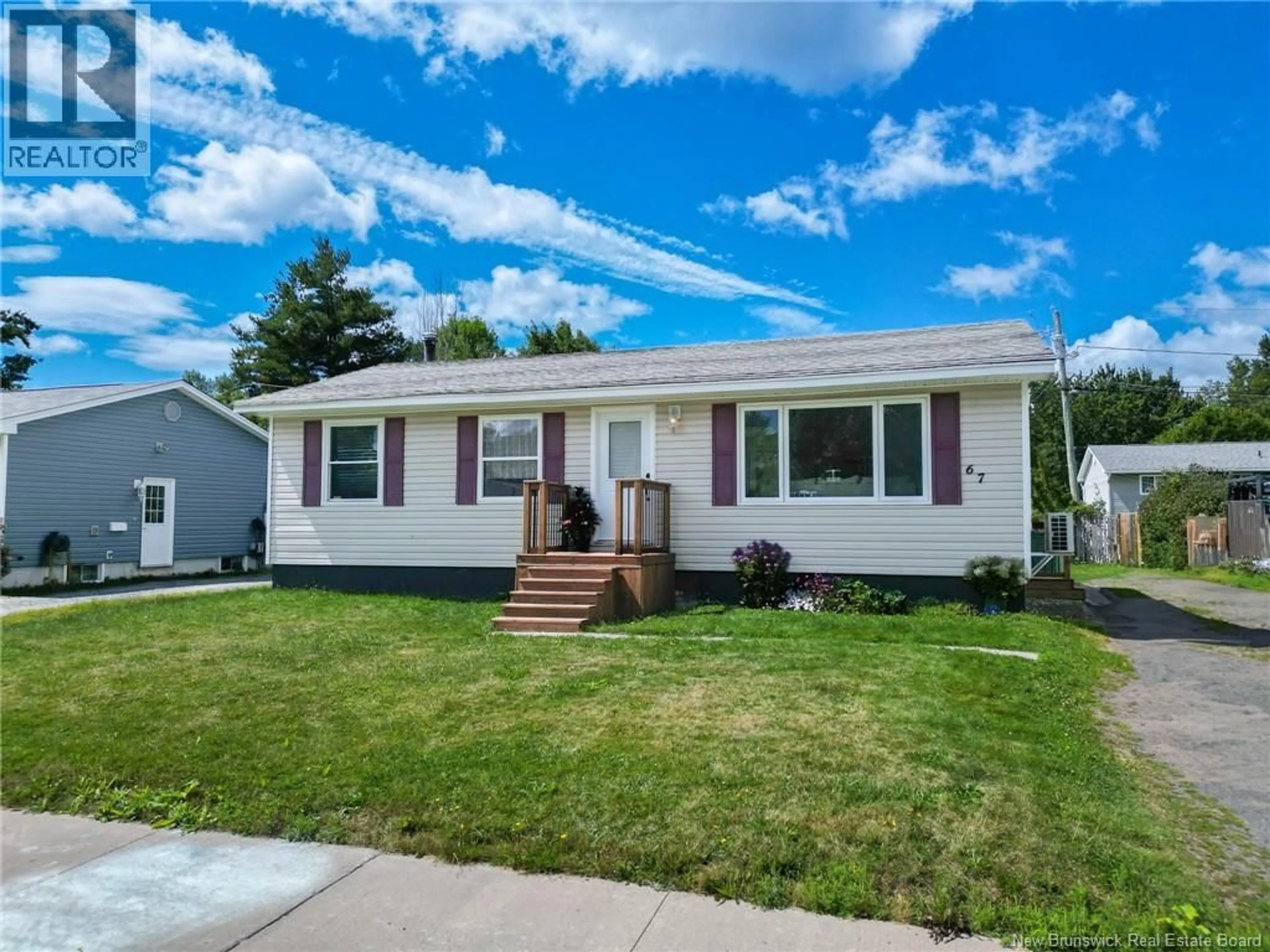 Home with vinyl exterior material, street for 67 WILCOX STREET, Fredericton New Brunswick E3A5C8