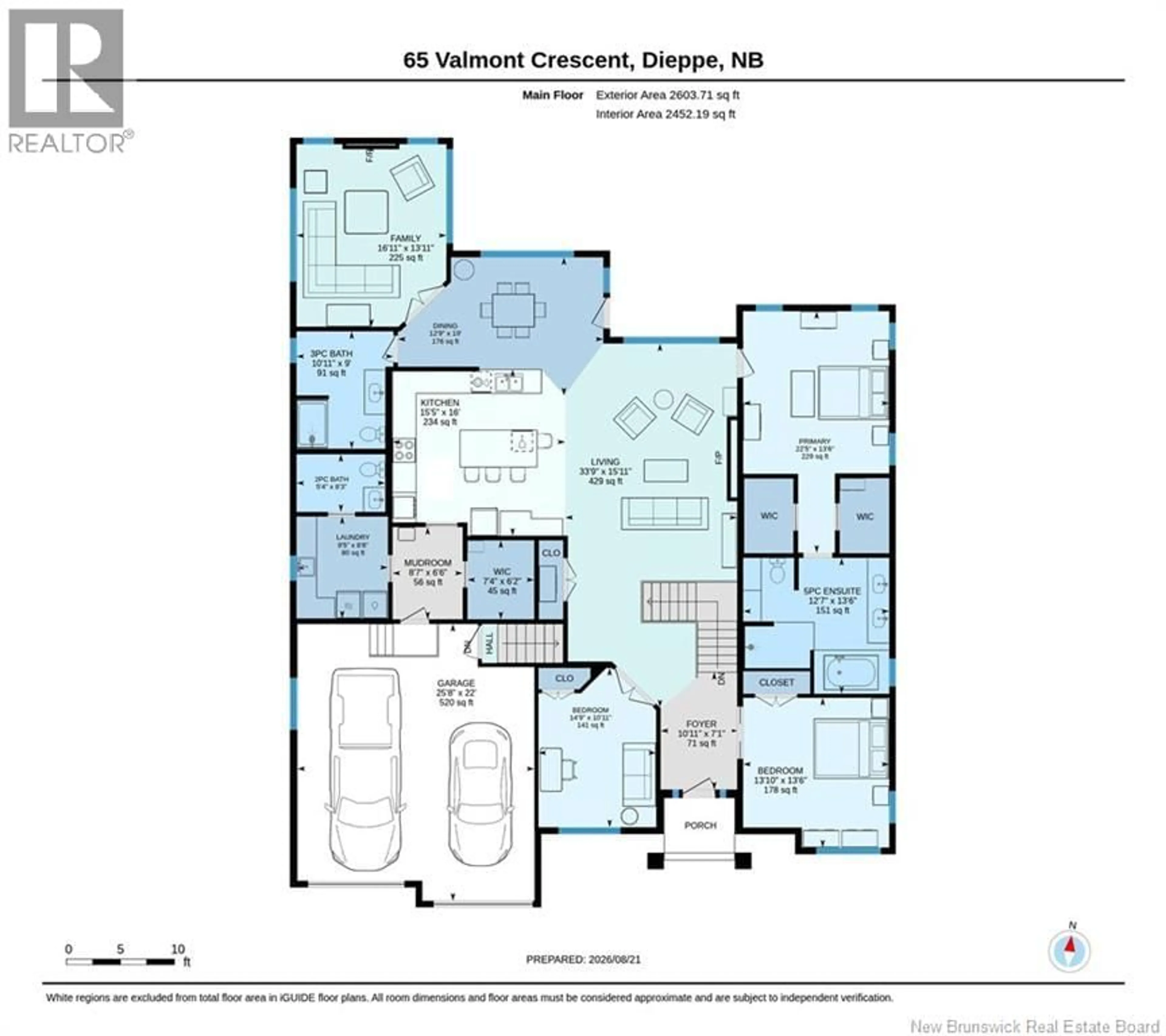Floor plan for 65 VALMONT CRESCENT, Dieppe New Brunswick E1A1H3