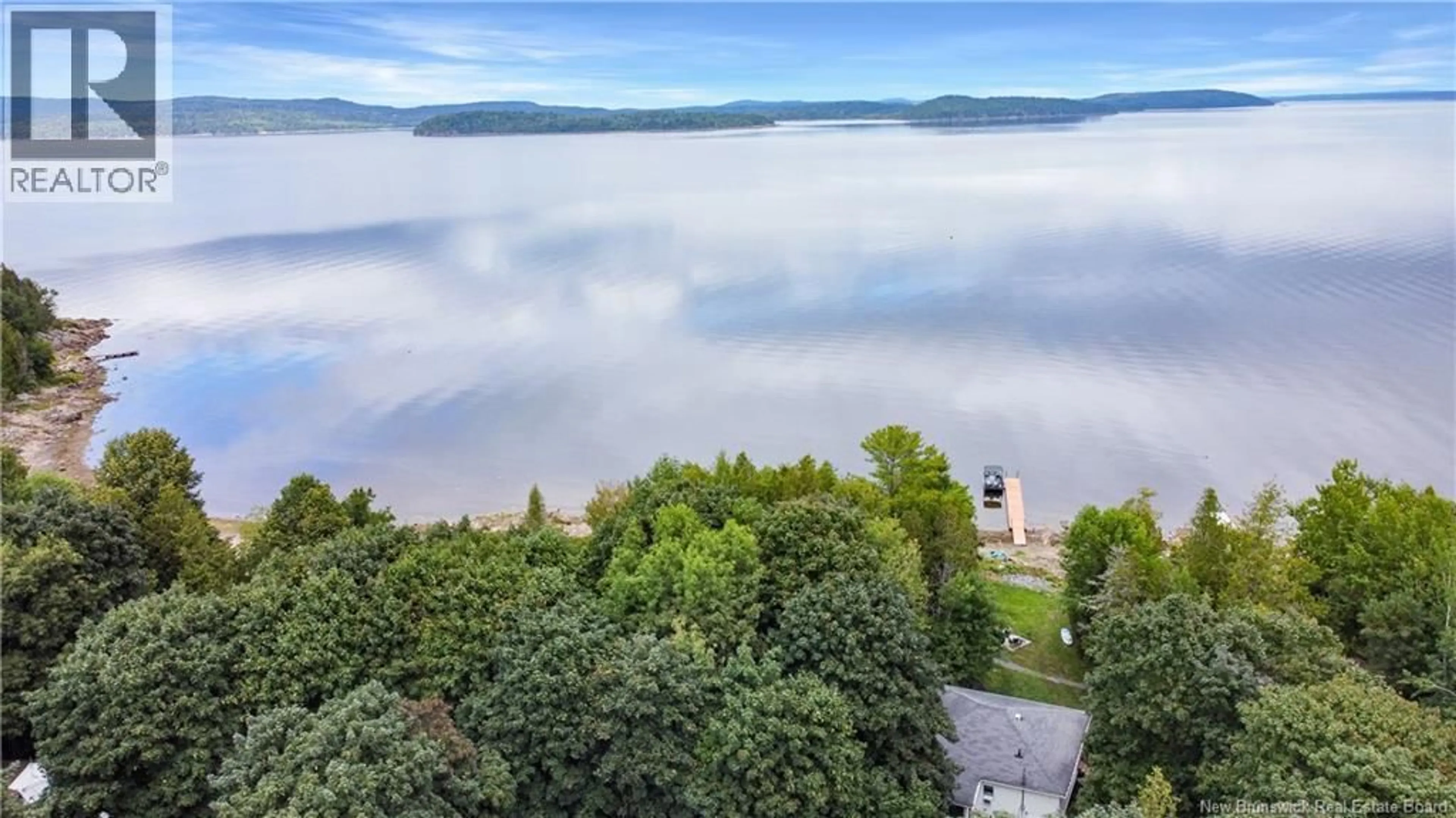 A pic from outside/outdoor area/front of a property/back of a property/a pic from drone, water/lake/river/ocean view for 47 BIRCHMOUNT DRIVE, Saint John New Brunswick E2M6L6