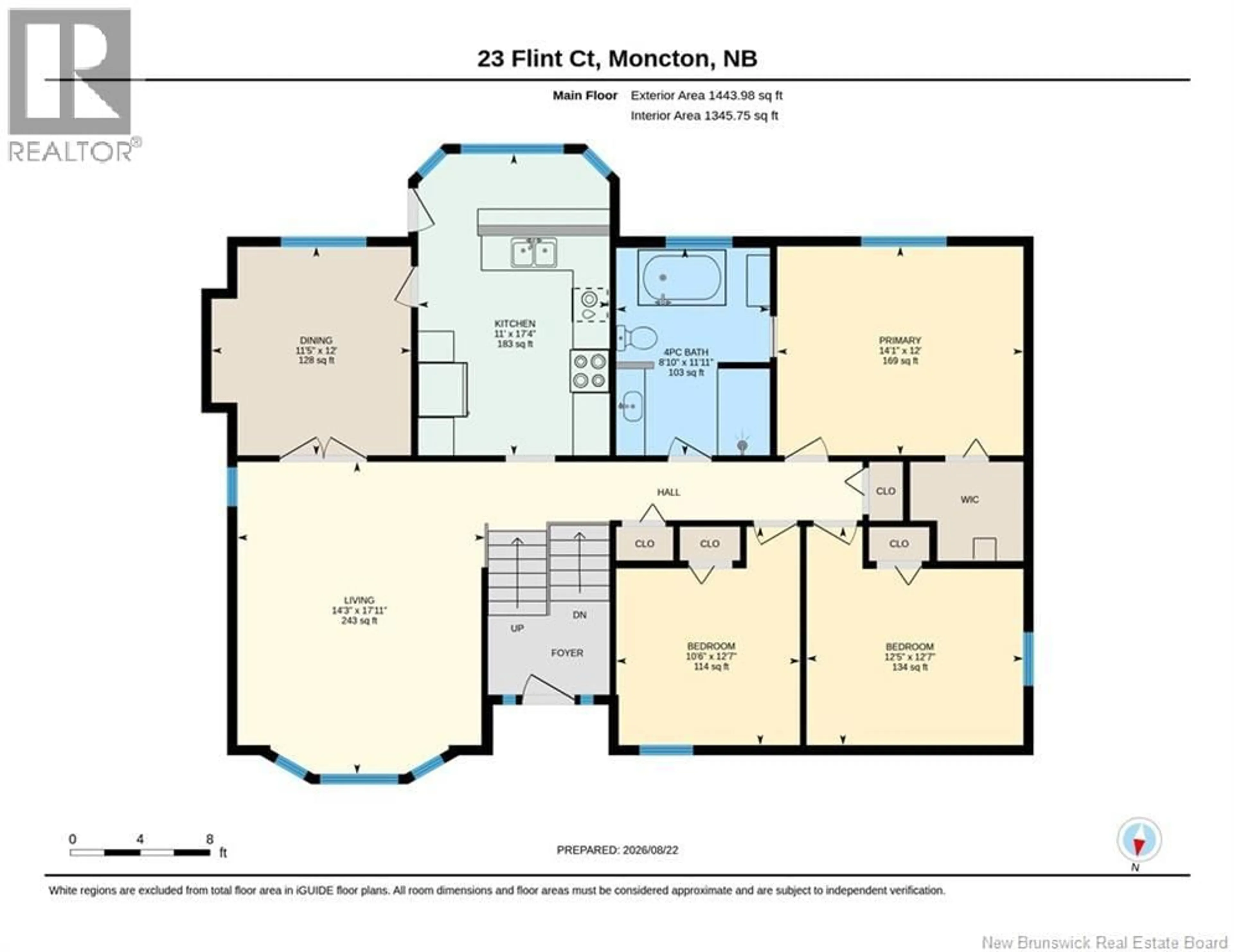 Floor plan for 23 FLINT COURT, Moncton New Brunswick E1G2E6