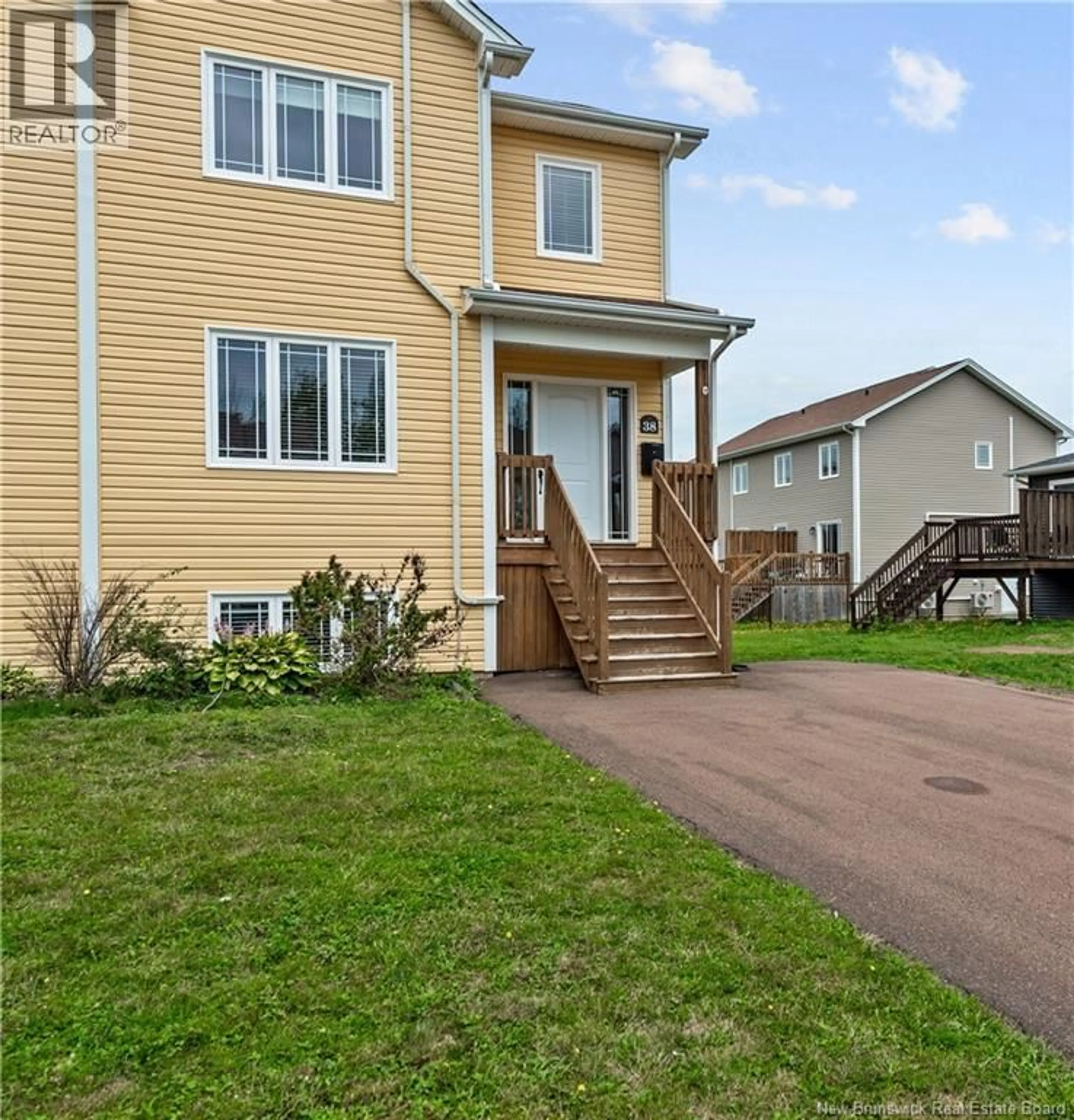 Home with vinyl exterior material, street for 38 CASPIAN COURT, Moncton New Brunswick E1G1X8