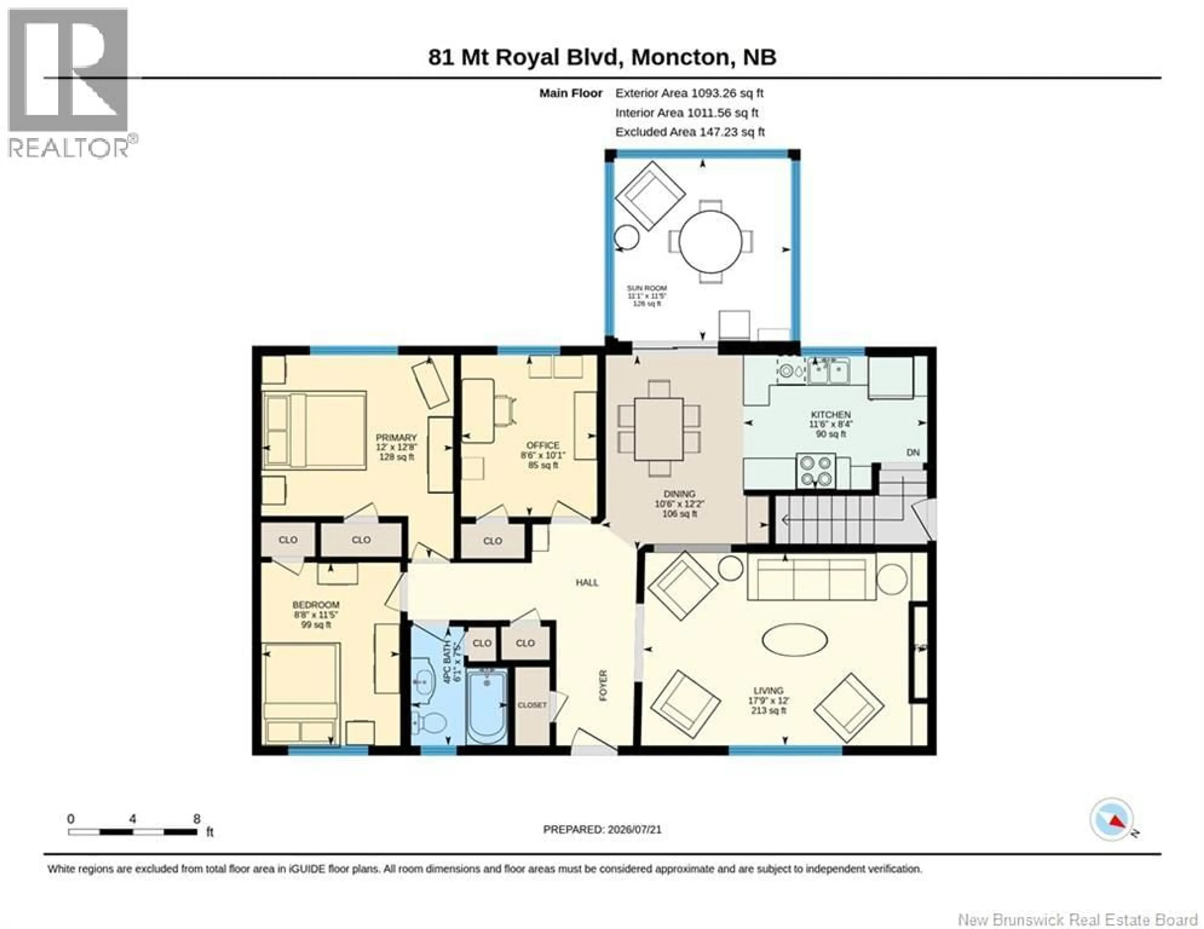 Floor plan for 81 MOUNT ROYAL BOULEVARD, Moncton New Brunswick E1E2V3