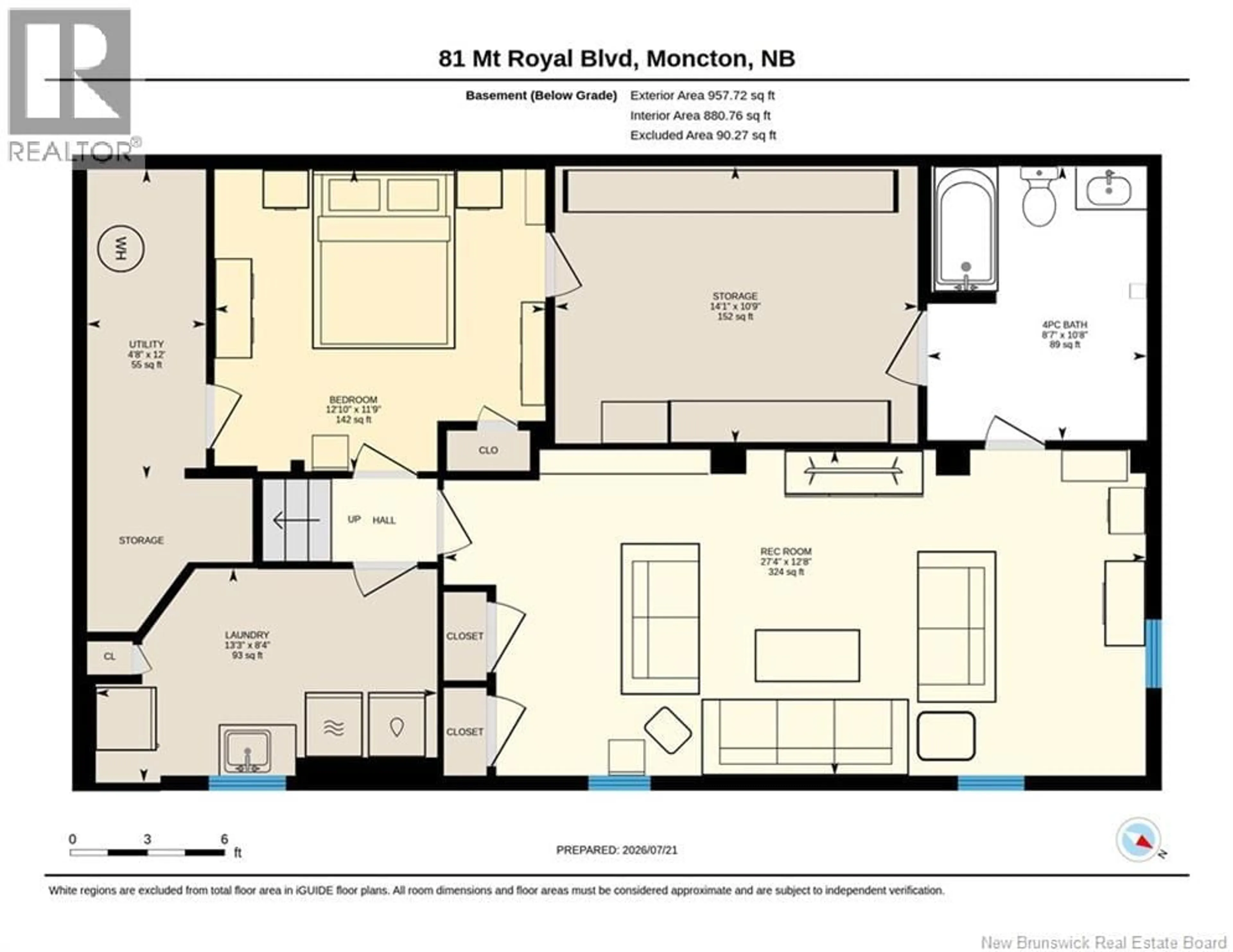 Floor plan for 81 MOUNT ROYAL BOULEVARD, Moncton New Brunswick E1E2V3