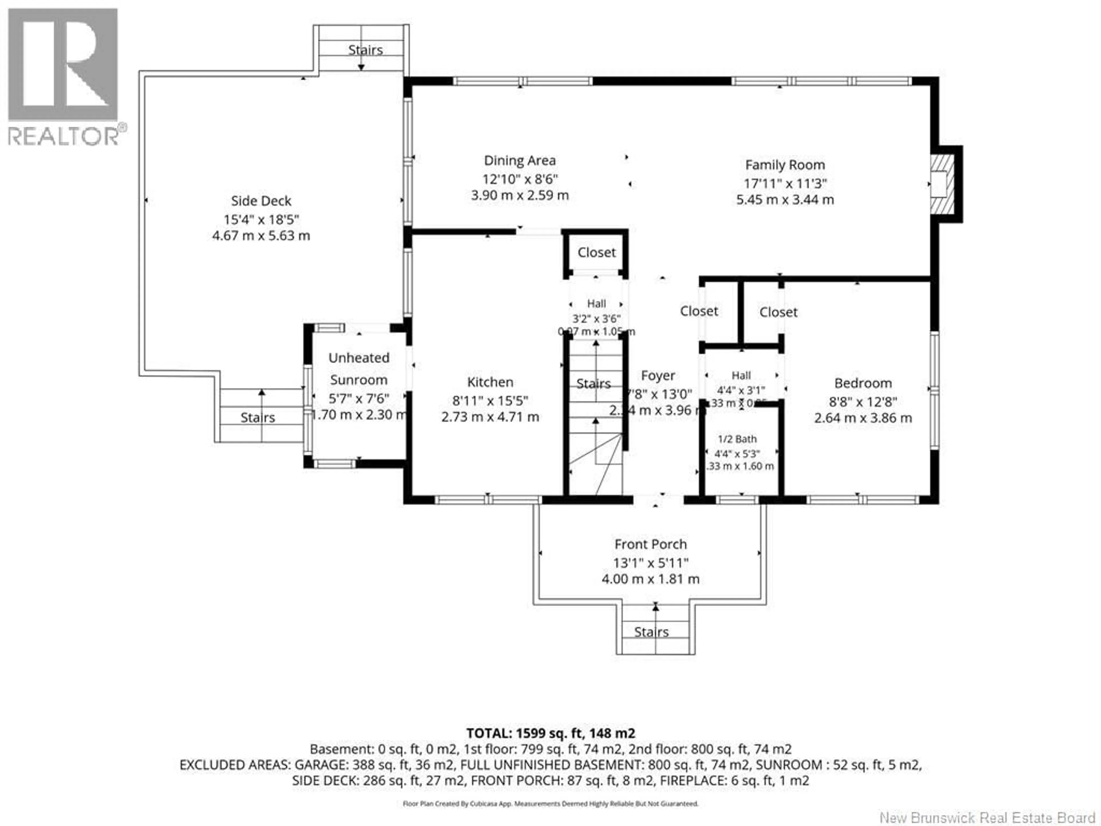 Floor plan for 512 RIVERVIEW STREET, Dalhousie New Brunswick E8C2K7