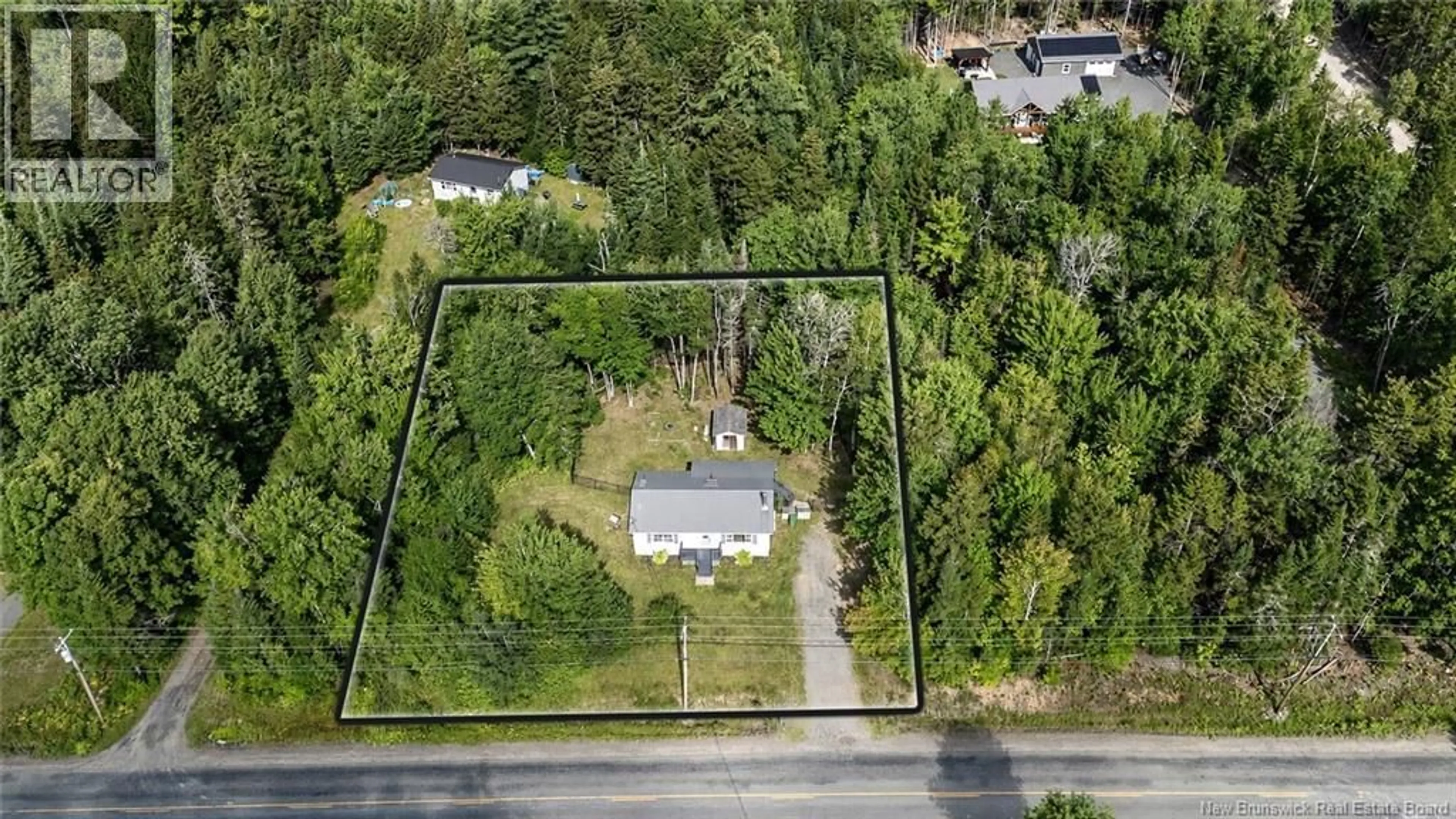 A pic from outside/outdoor area/front of a property/back of a property/a pic from drone, street for 1020 CHARTERS SETTLEMENT ROAD, Charters Settlement New Brunswick E3C1X7