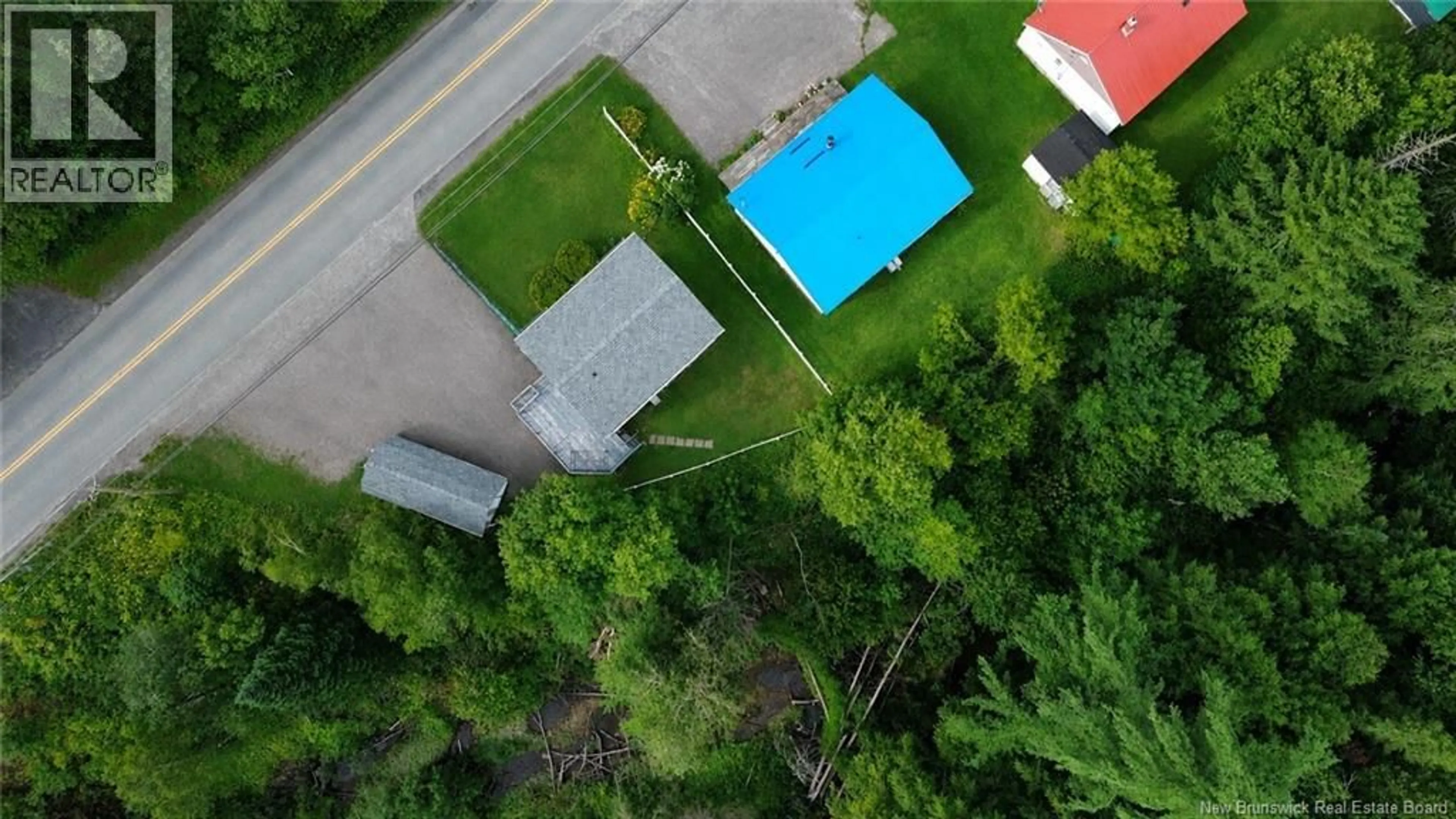 A pic from outside/outdoor area/front of a property/back of a property/a pic from drone, street for 83 GULCH ROAD, Perth-Andover New Brunswick E7H2E7