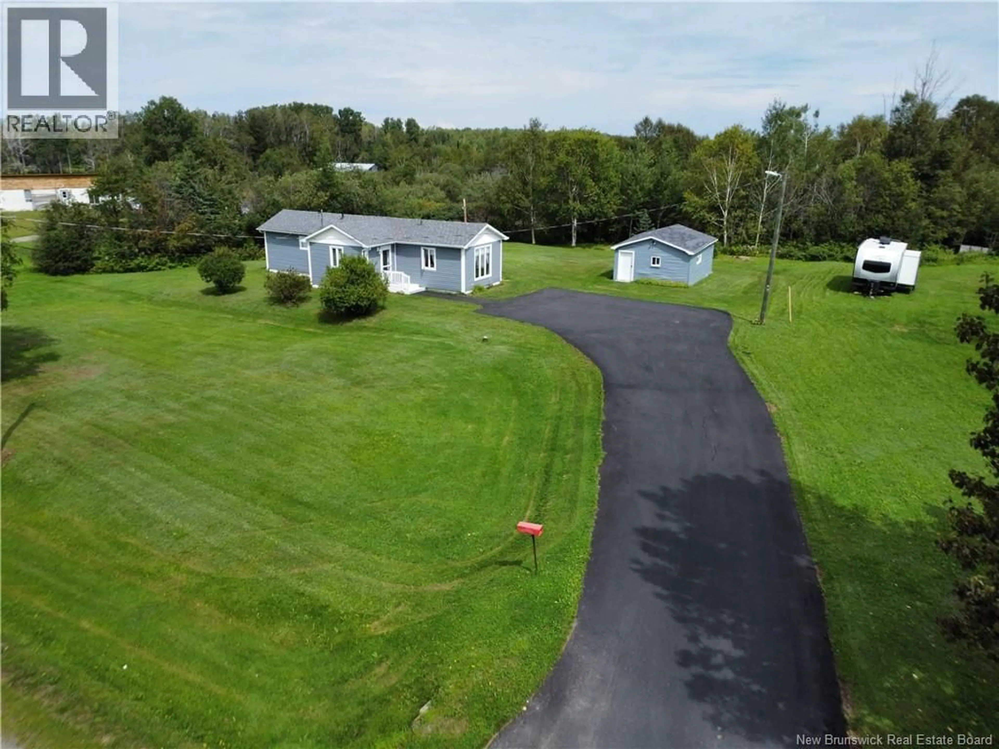A pic from outside/outdoor area/front of a property/back of a property/a pic from drone, water/lake/river/ocean view for 1032 ROUTE 315, Dunlop New Brunswick E8K2M7
