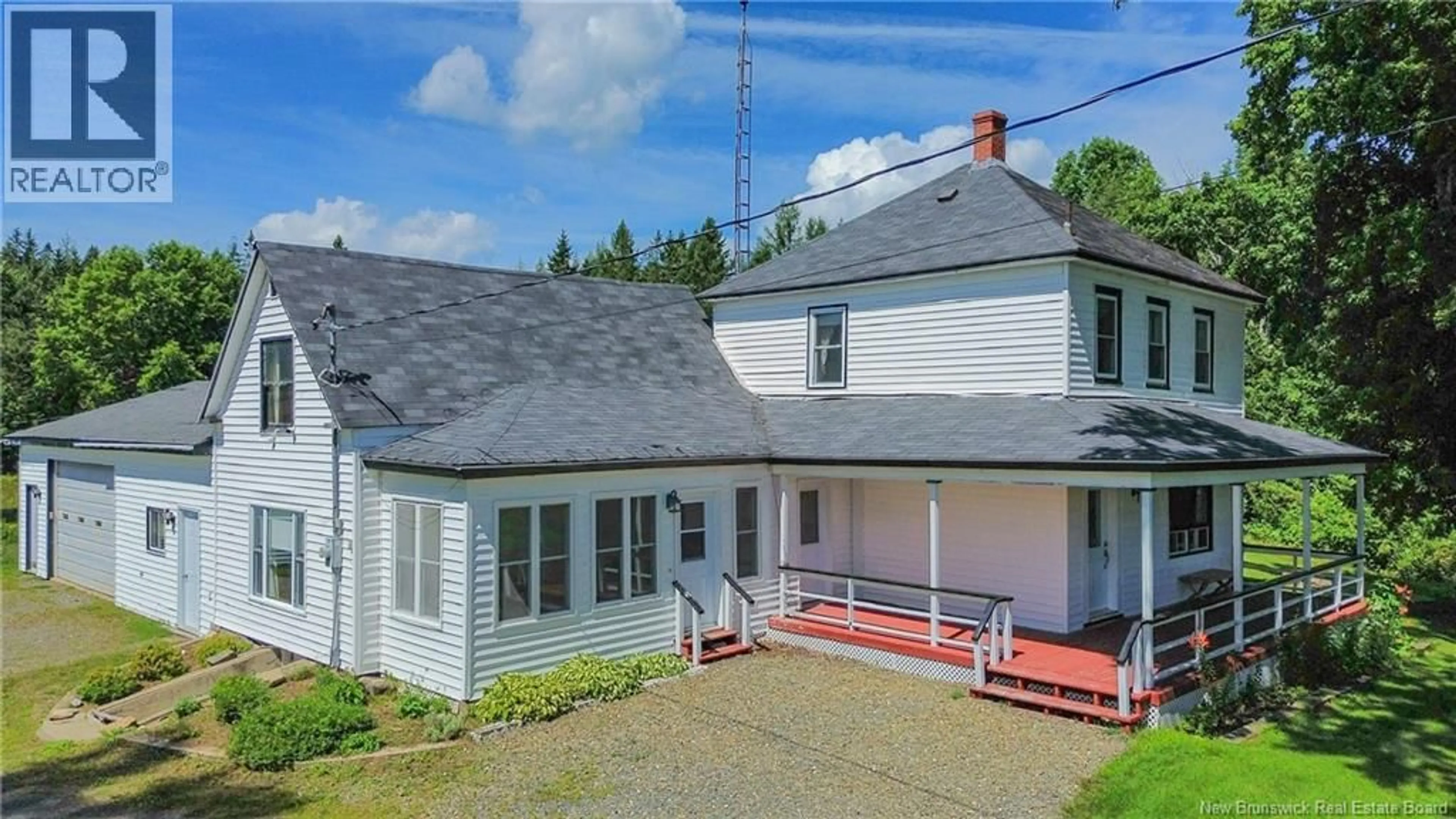 A pic from outside/outdoor area/front of a property/back of a property/a pic from drone, building for 1466 ROUTE 122, Skiff Lake New Brunswick E6H1N8