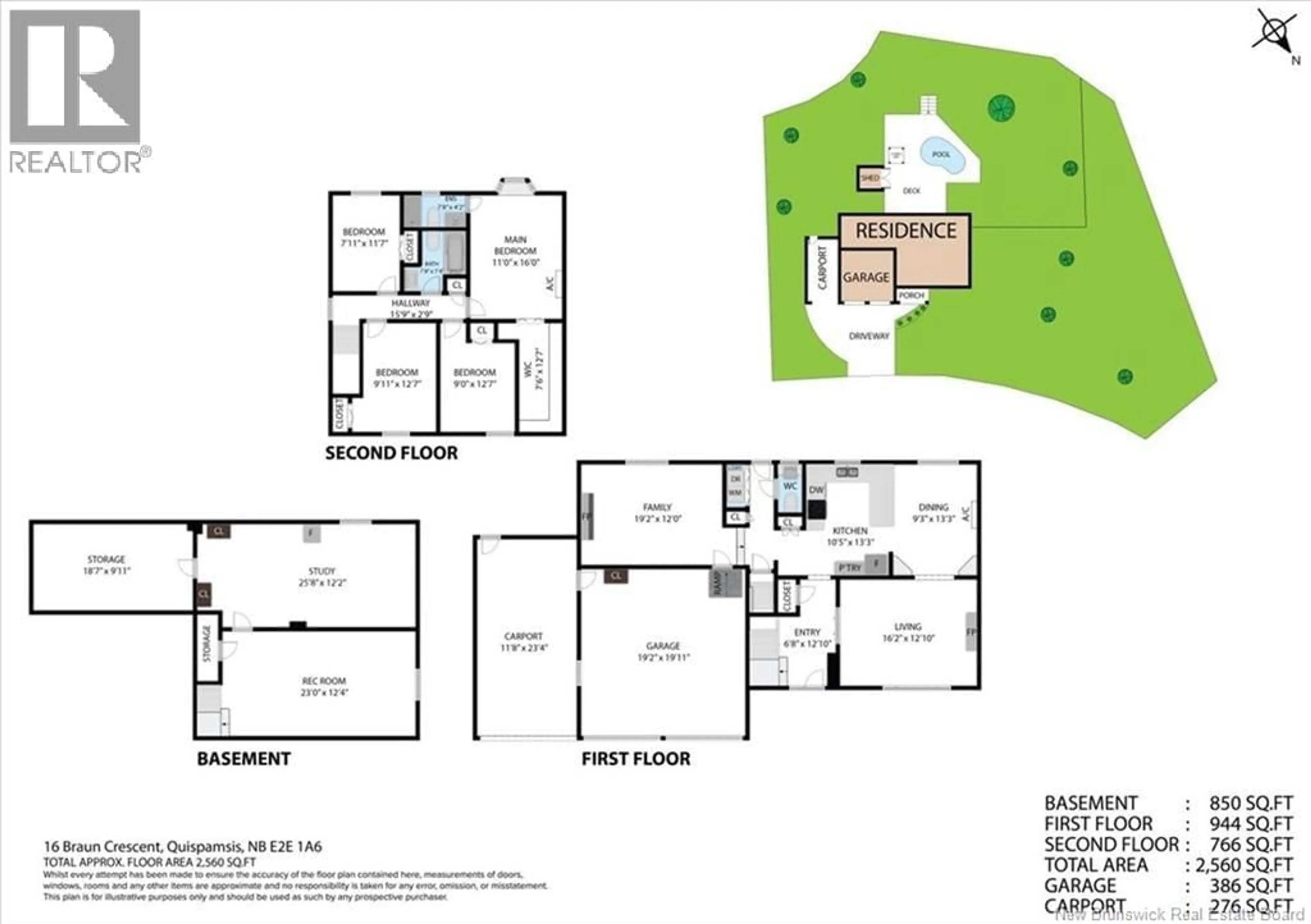 Floor plan for 16 BRAUN CRESCENT, Quispamsis New Brunswick E2E1A6