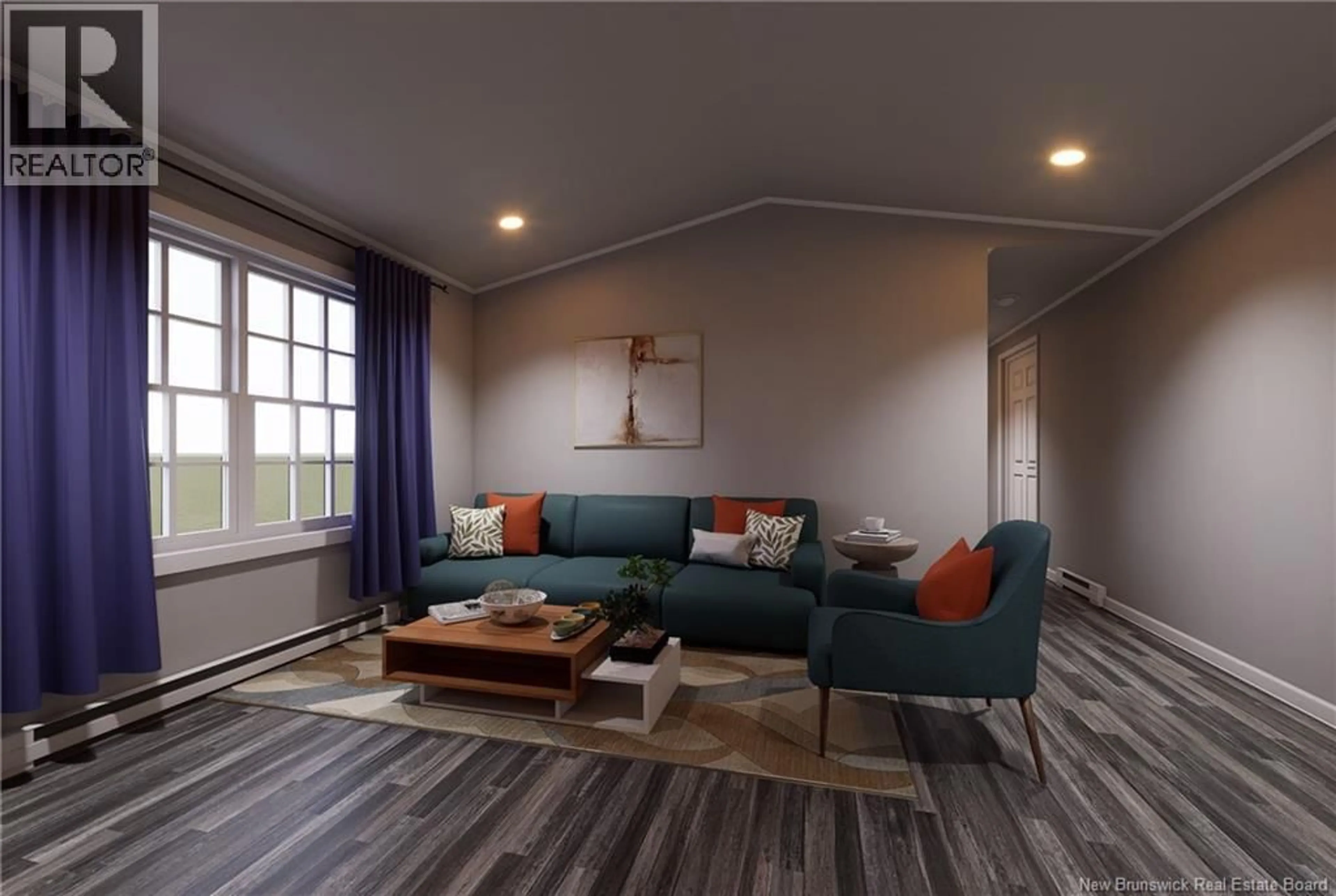 Living room with furniture, wood/laminate floor for 31 EMERALD CRESCENT, Moncton New Brunswick E1H3E2