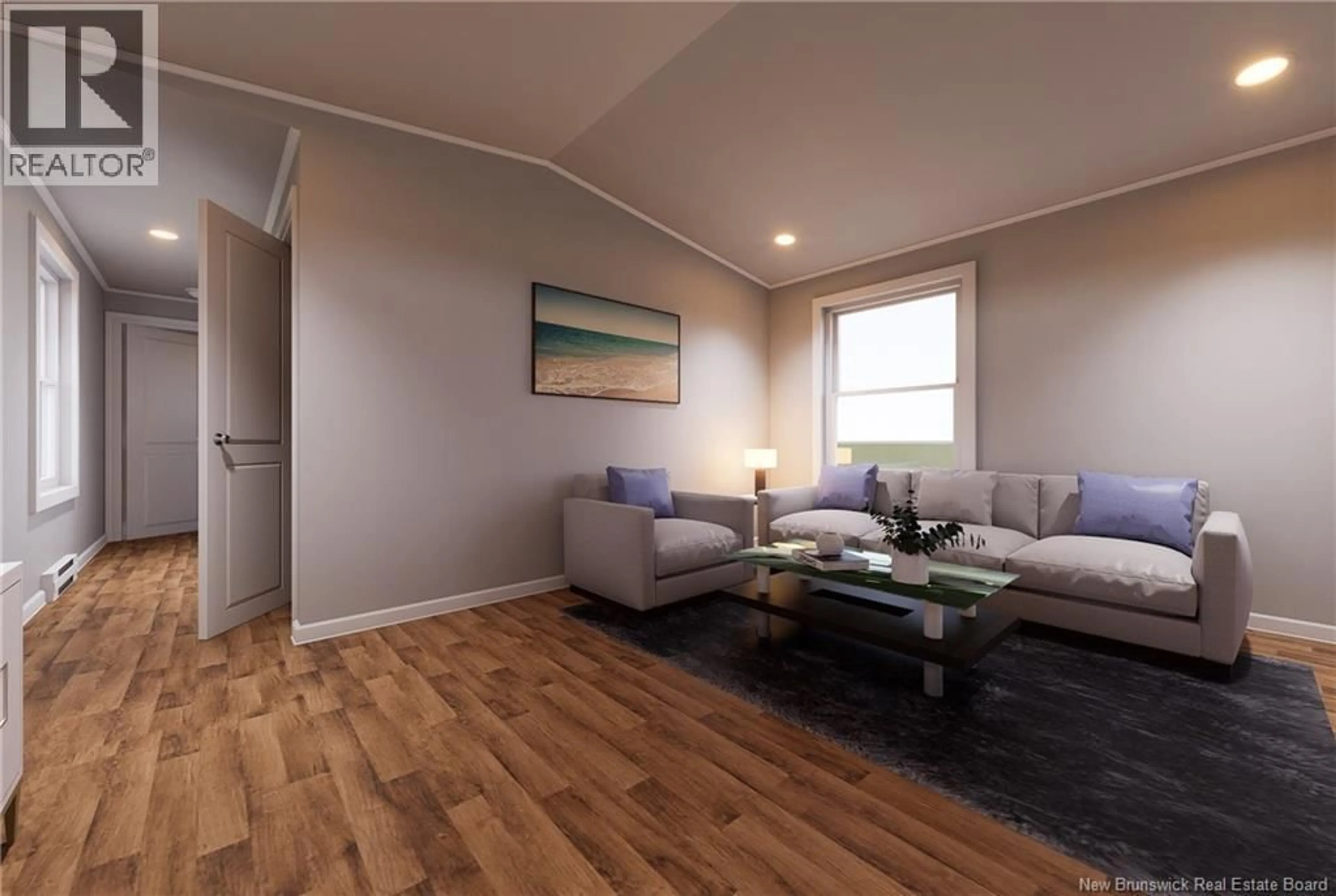 Living room with furniture, wood/laminate floor for 95 RIVER EAST DRIVE, Riverview New Brunswick E1B5B1