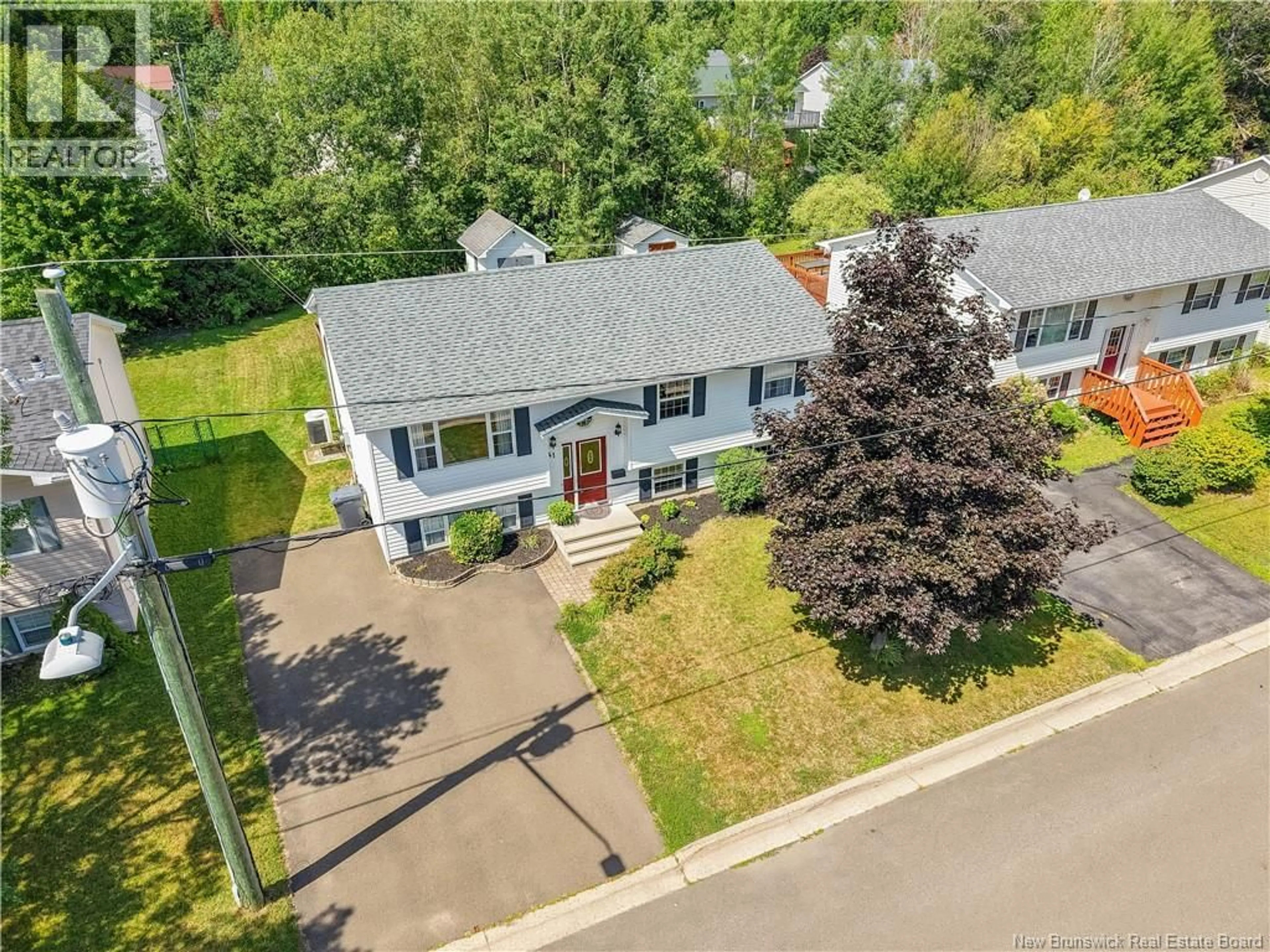 A pic from outside/outdoor area/front of a property/back of a property/a pic from drone, street for 41 REBECCA DRIVE, Fredericton New Brunswick E3B9N4