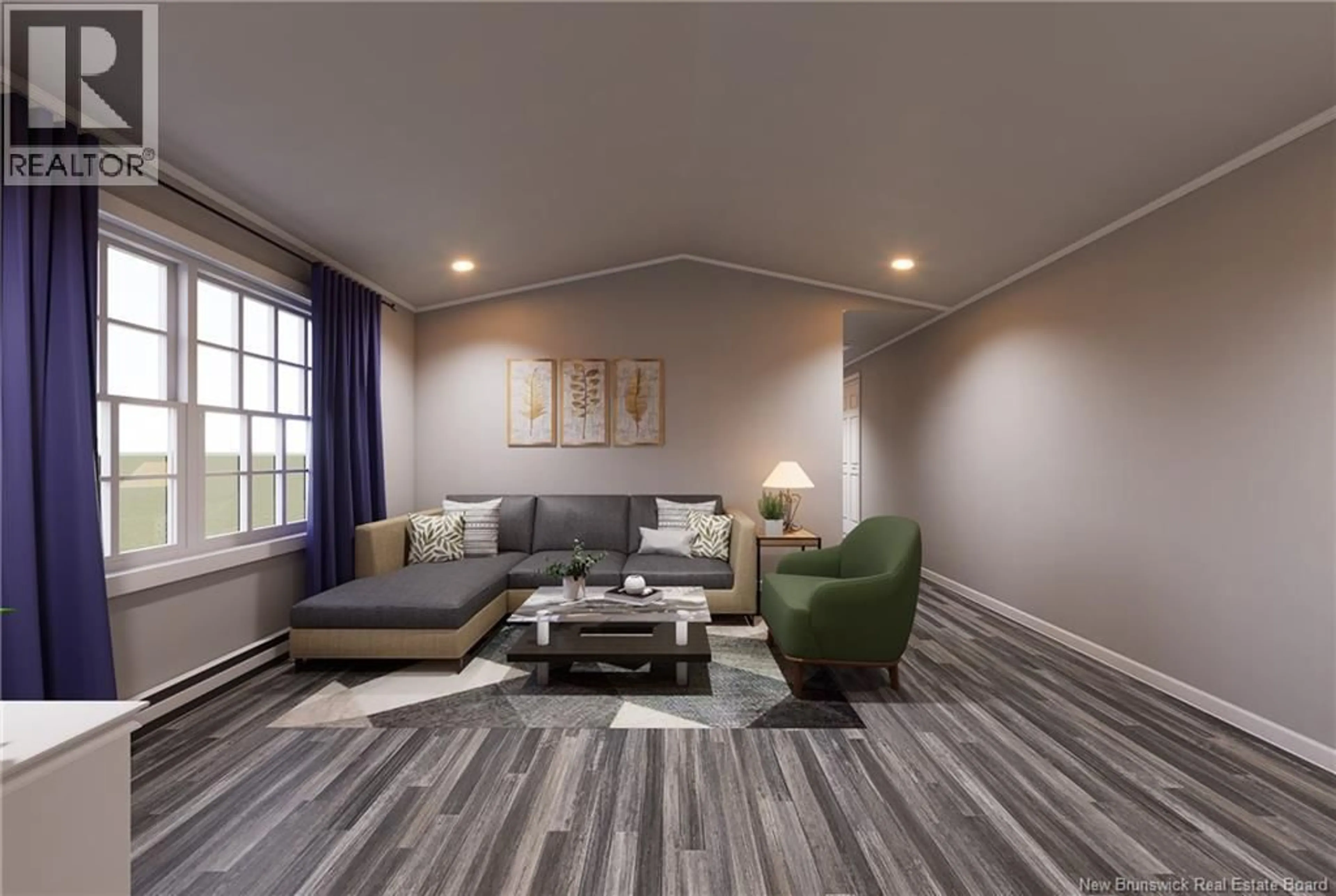 Living room with furniture, wood/laminate floor for 100 RIVER EAST DRIVE, Riverview New Brunswick E1B4Y3